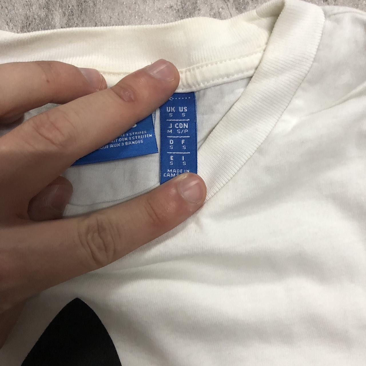 Adidas White Adidas T-shirt with black logo Size US S / EU 44-46 / 1 - 5 Thumbnail