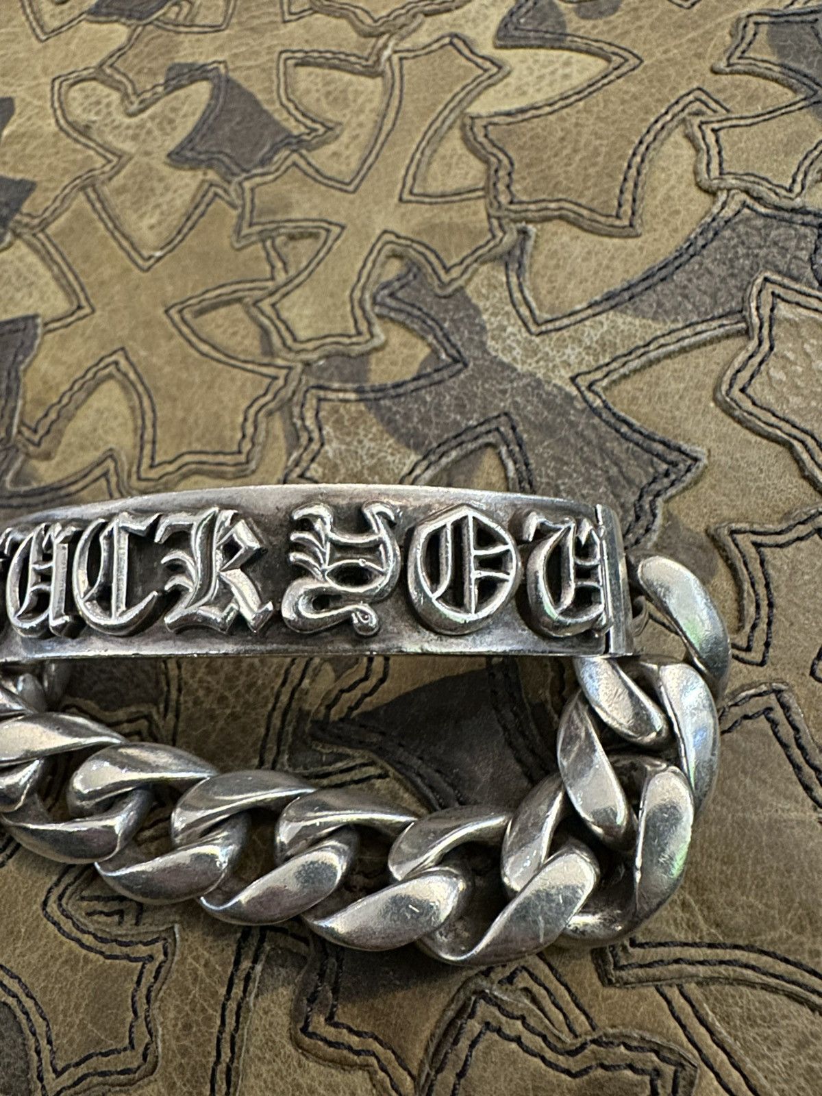 Chrome Hearts CHROME HEARTS FUCK YOU EXTRA LINKS BRACELET Size ONE SIZE - 4 Thumbnail