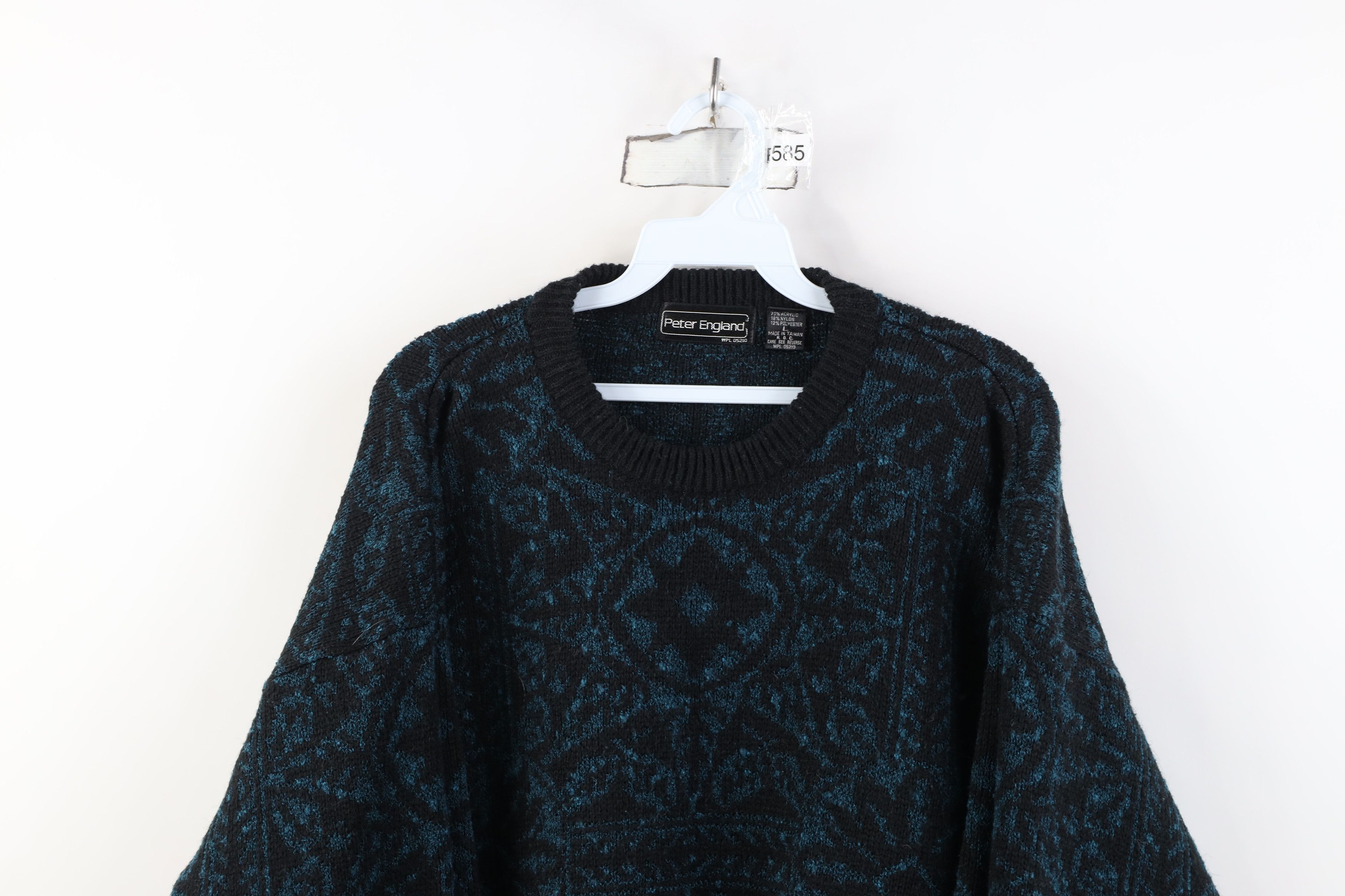 Vintage Vintage 90s Streetwear Flower Knit Crewneck Sweater Size US L / EU 52-54 / 3 - 2 Thumbnail