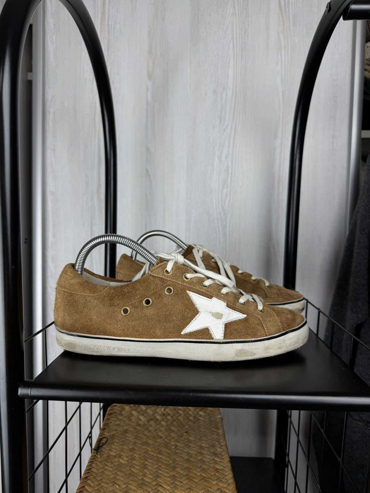 Golden Goose Golden Goose Deluxe Brand Super Star Lace-Up Camel Sneakers Size US 8 / EU 41 - 1 Thumbnail
