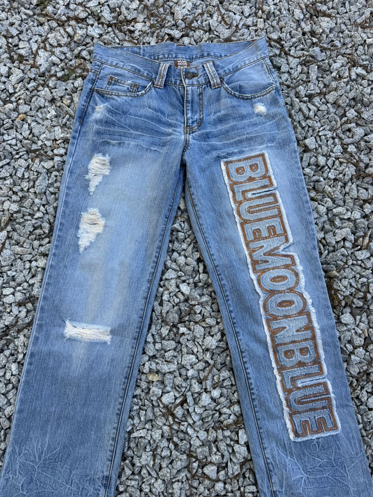 Japanese Brand Vintage Blue Moon Blue Jeans Size US 30 / EU 46 - 4 Thumbnail