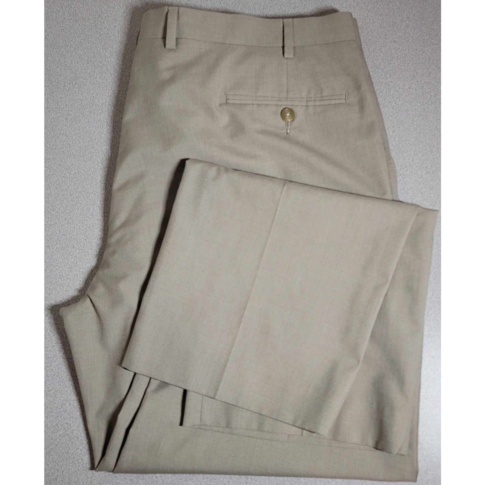 Chaps Chaps Beige Flat Front Men Dress Pants 40 X 30 Straight Leg Size US 40 / EU 56 - 3 Thumbnail