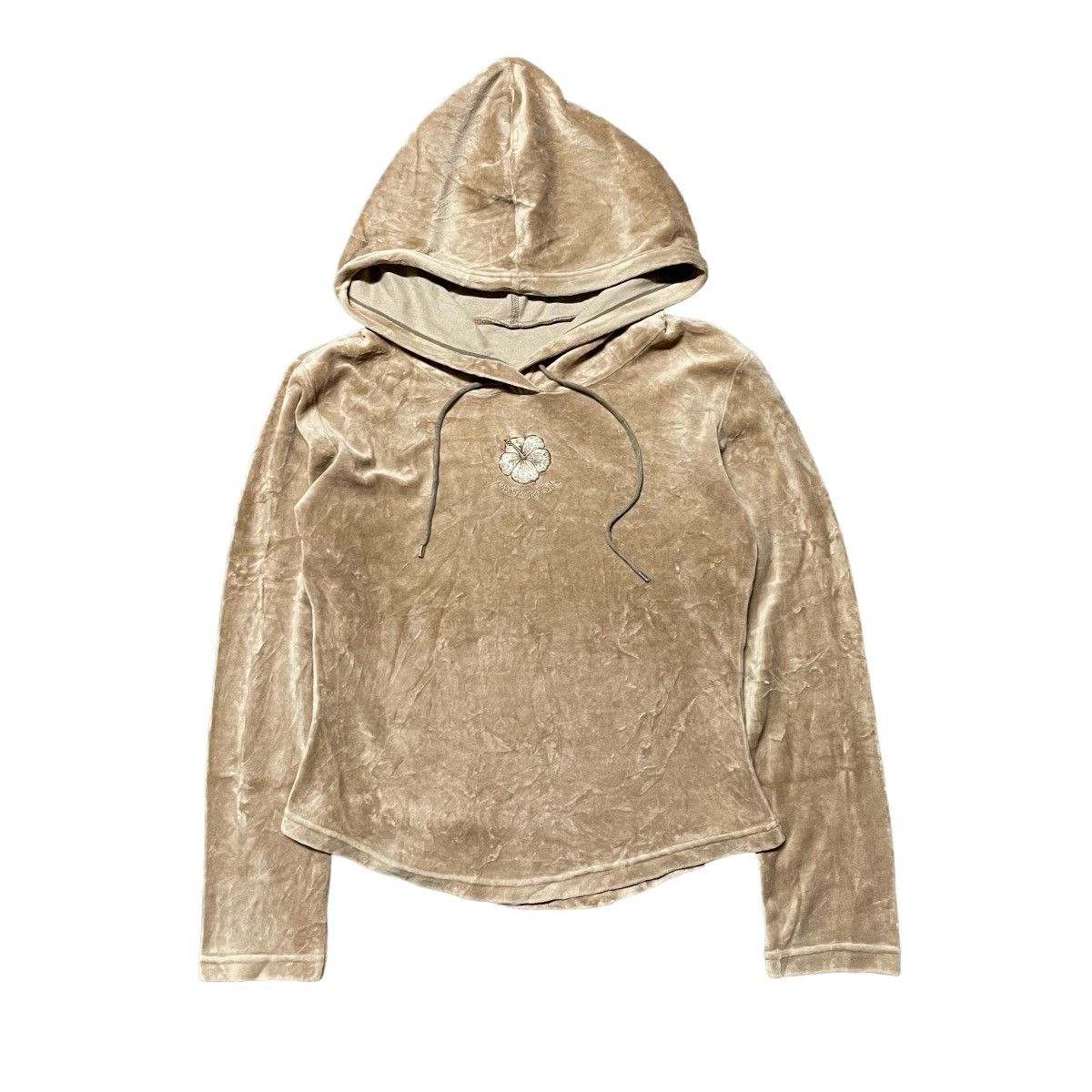 💥- Albarosa Center Floral Velvet Hooded Sweater