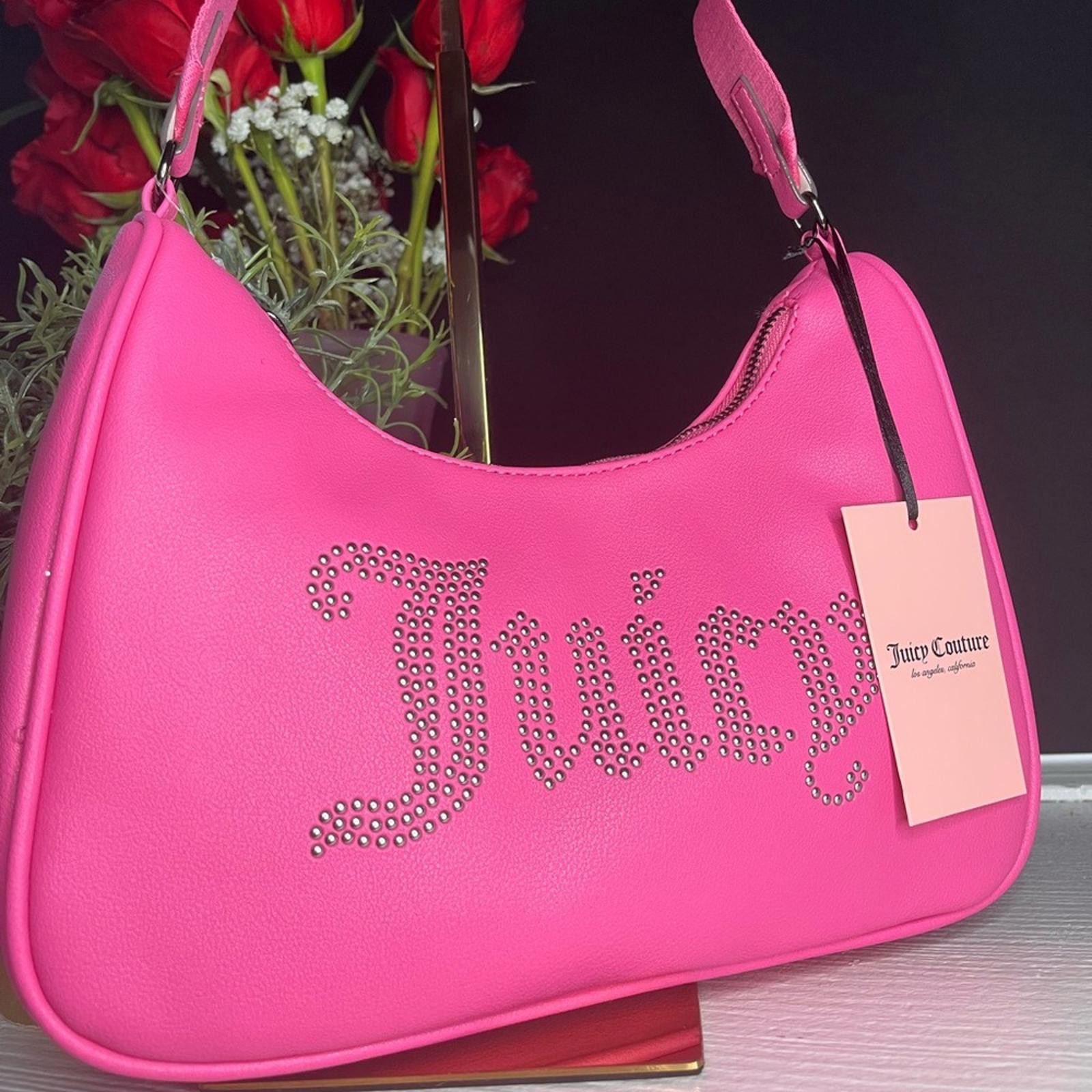 Juicy Couture Jeans Juicy Couture Obsession Crossbody Pink W/ Studded Logo Size ONE SIZE - 1 Thumbnail