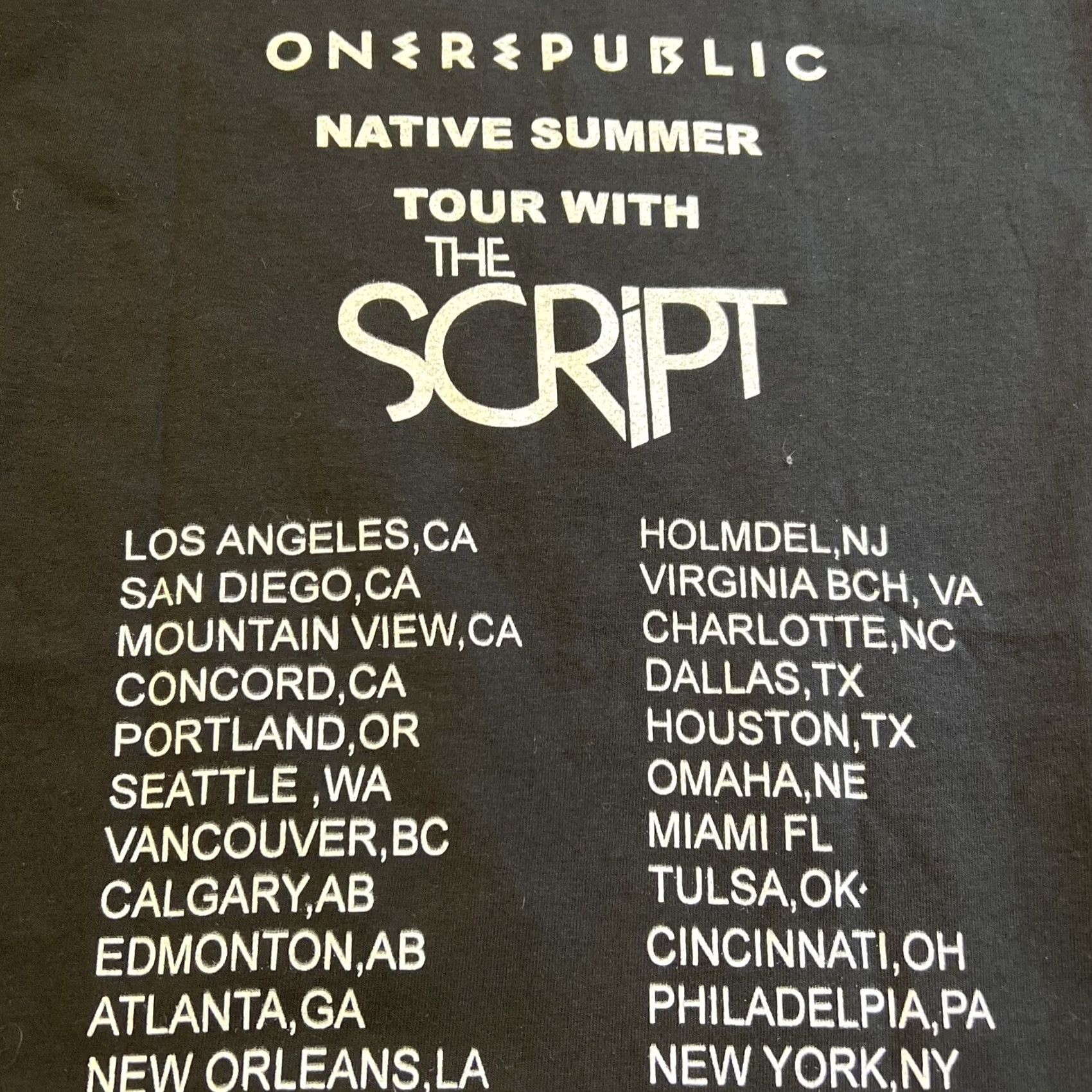 Vintage VINTAGE Rare OneRepublic w/ The Script Band Concert Tour Shirt L Black Men Short Sleeve Crew Neck Logo Graphic Double-Sided Limited Edition Size US L / EU 52-54 / 3 - 3 Thumbnail