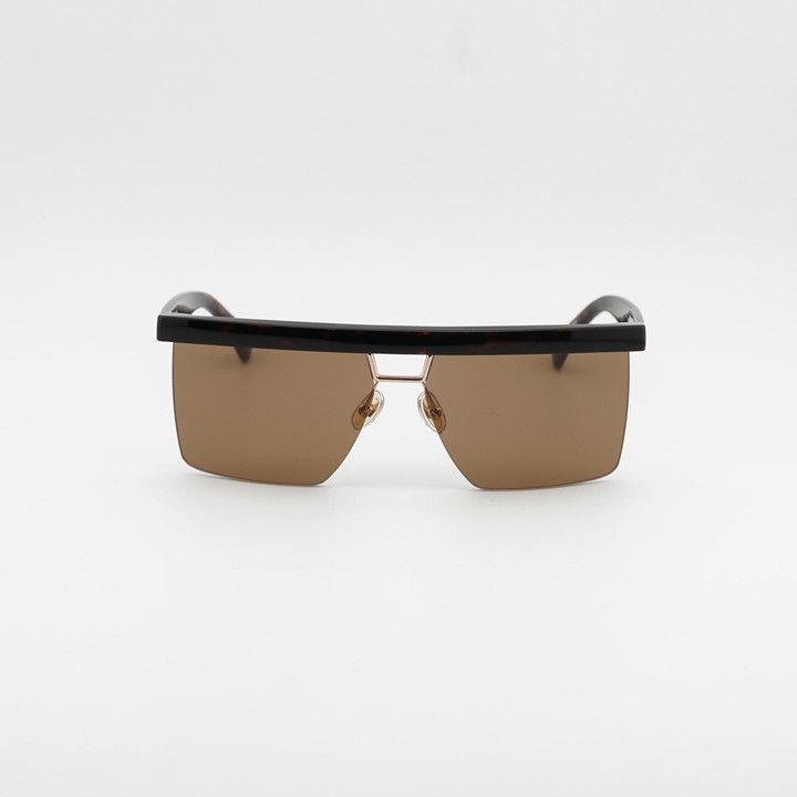 Max Mara Max Mara MM0072 52E Sunglasses Dark Havana Square Frame Size ONE SIZE - 3 Thumbnail