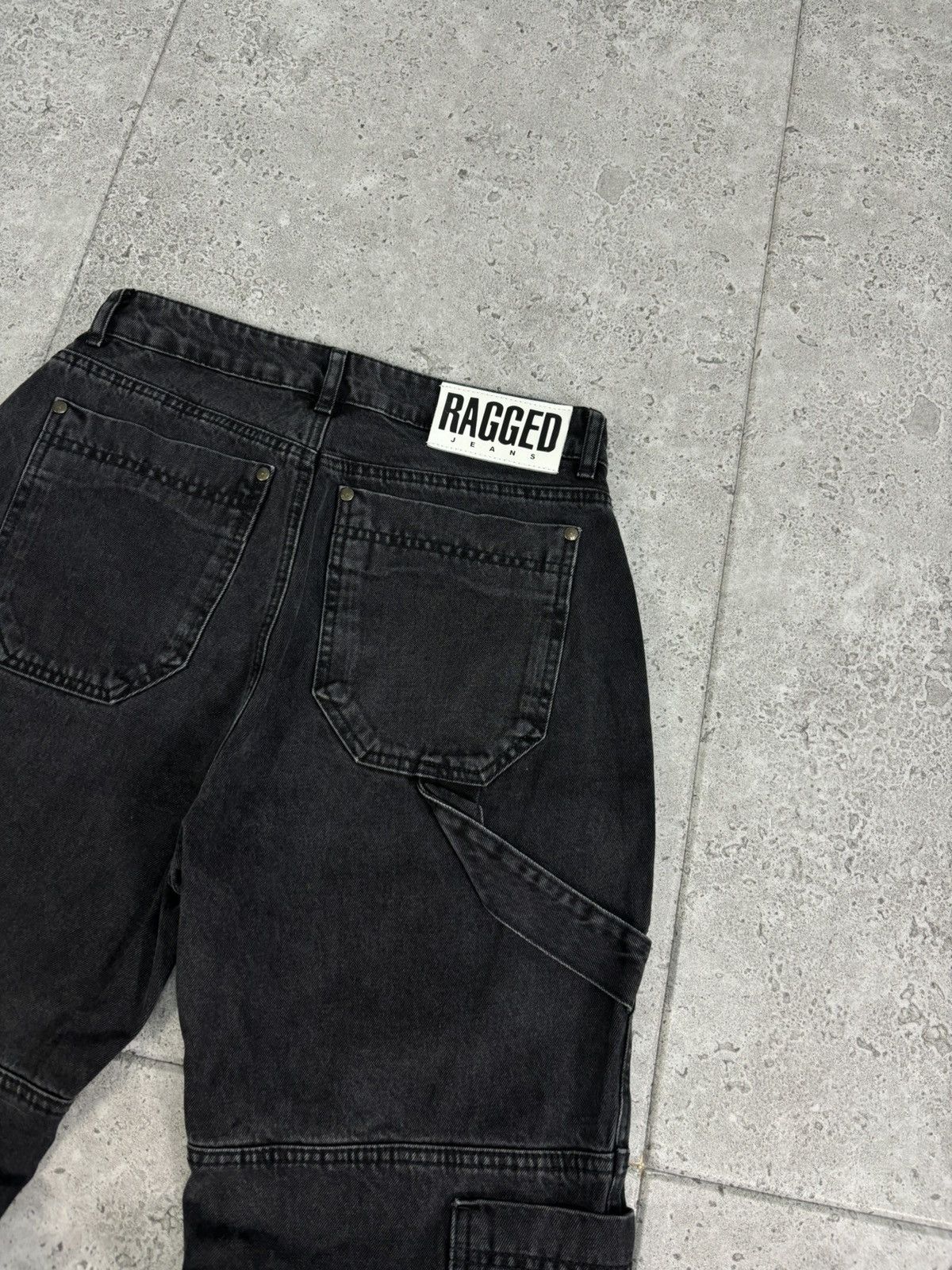 Vintage Vintage Ragged Jeans Avantgarde Denim Cargo Pants Rare Y2K Size US 30 / EU 46 - 3 Thumbnail