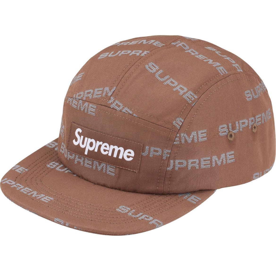Supreme Supreme Reflective Jacquard Camp Cap Brown FW24 Size ONE SIZE - 1 Thumbnail