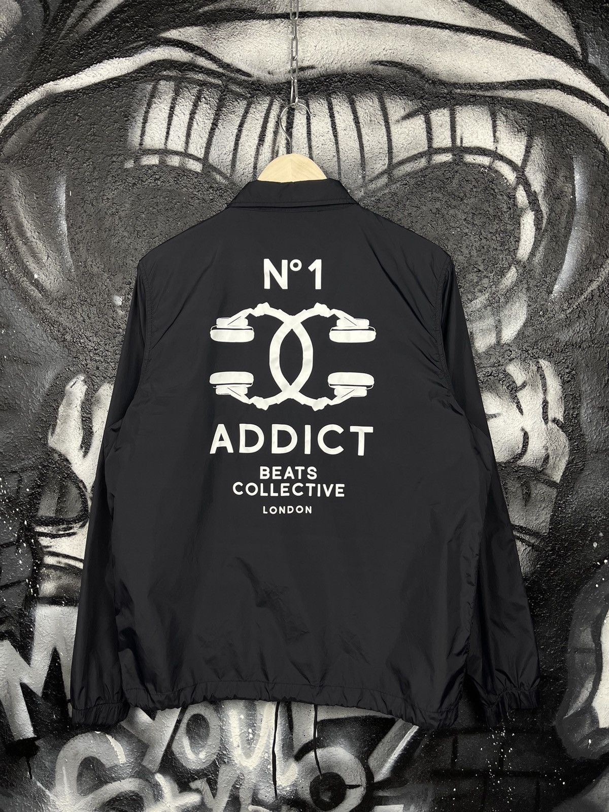 ADDICT Addict London Beats Collection Black Nylon Coach Jacket Men’s Size Large Size US L / EU 52-54 / 3 - 10 Thumbnail