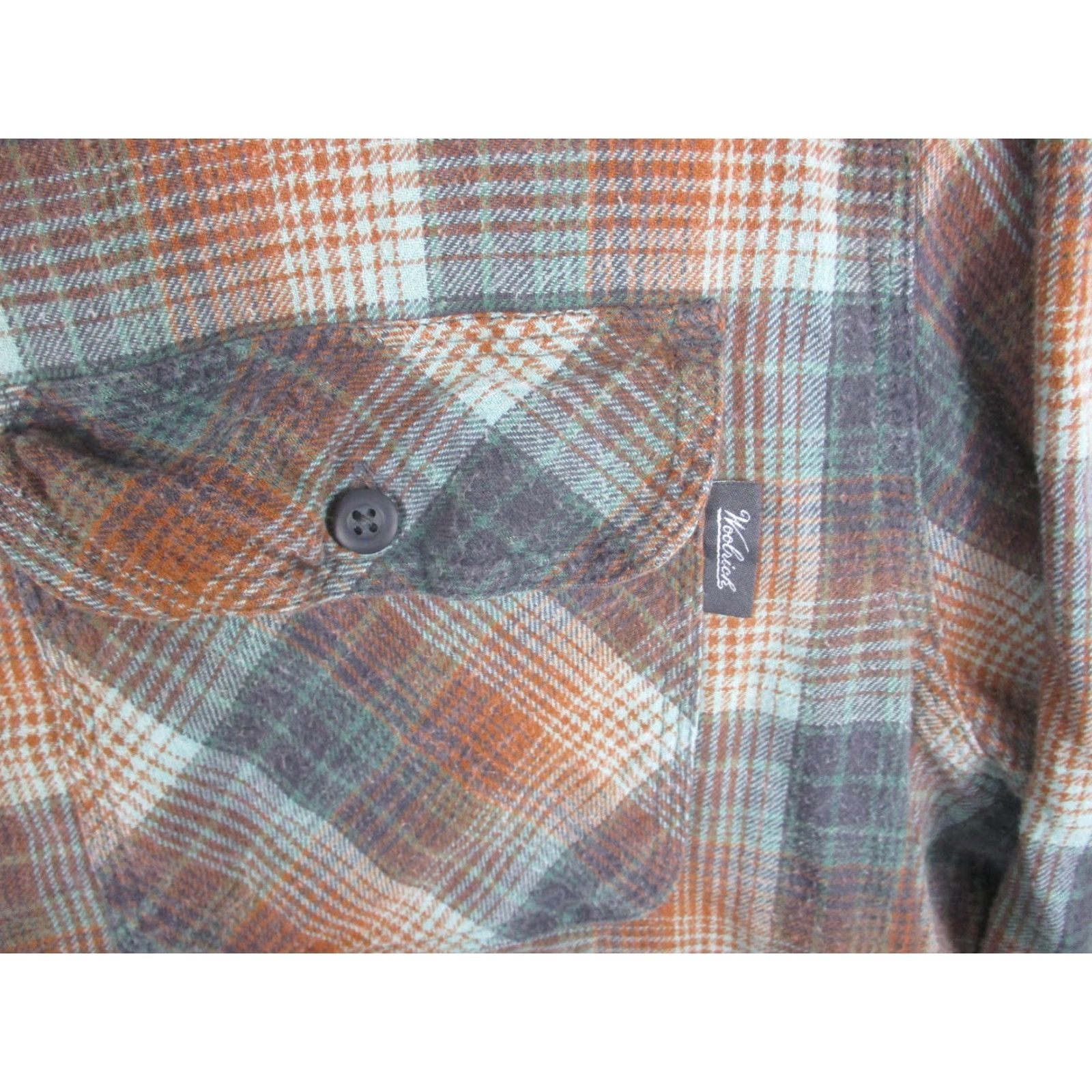 Vintage Woolrich Shirt Mens Large Orange Green Plaid Flannel Button Down Long Sleeve Size US L / EU 52-54 / 3 - 3 Thumbnail