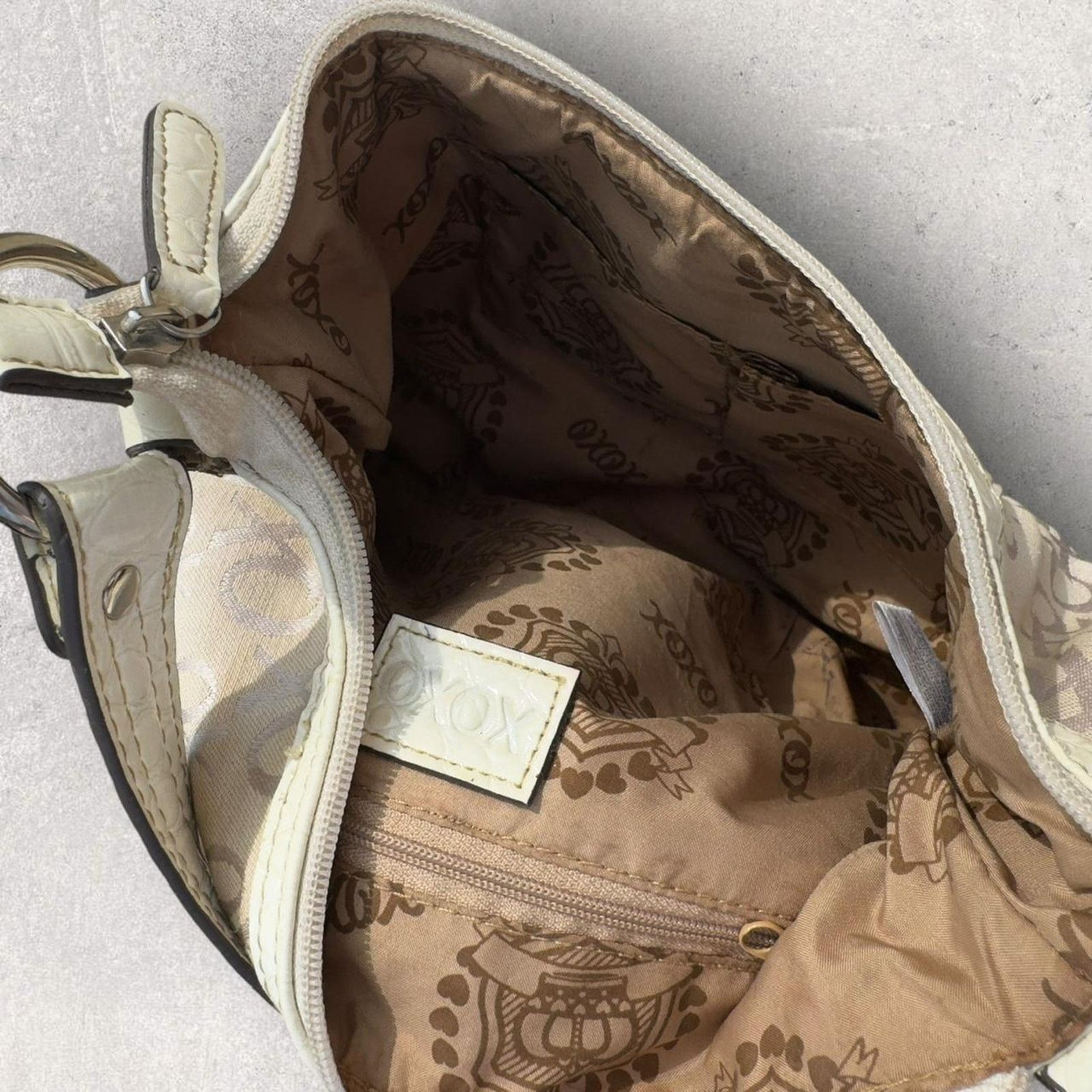 XOXO Y2K XOXO Cream Shoulder Bag Silver Hardware Size ONE SIZE - 4 Thumbnail