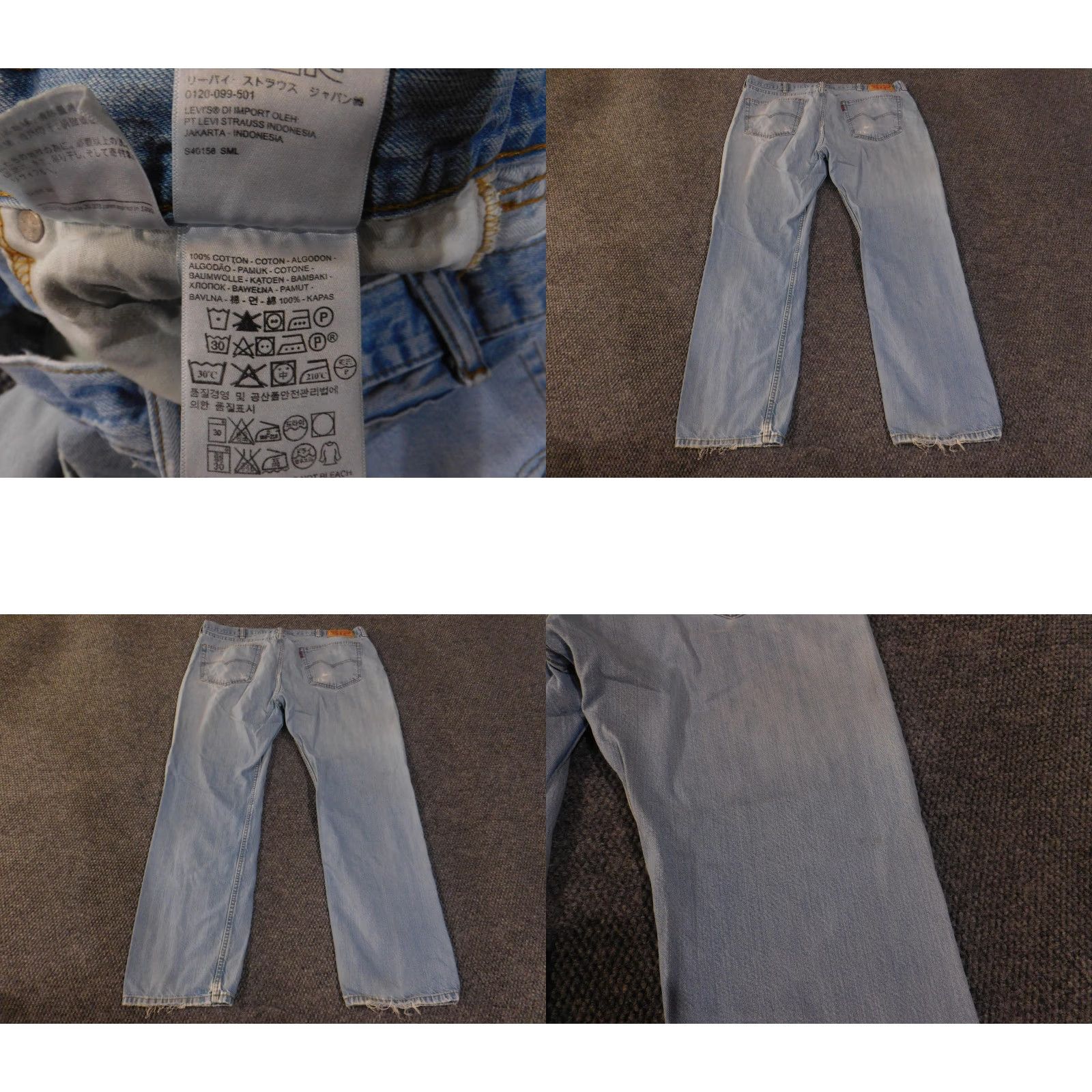Levi's VINTAGE Levi's 505 Jeans Mens 40x30 Blue Denim Straight Fit Distressed Pants Relaxed 40 30 Inseam Zip Fly Size US 40 / EU 56 - 8 Thumbnail