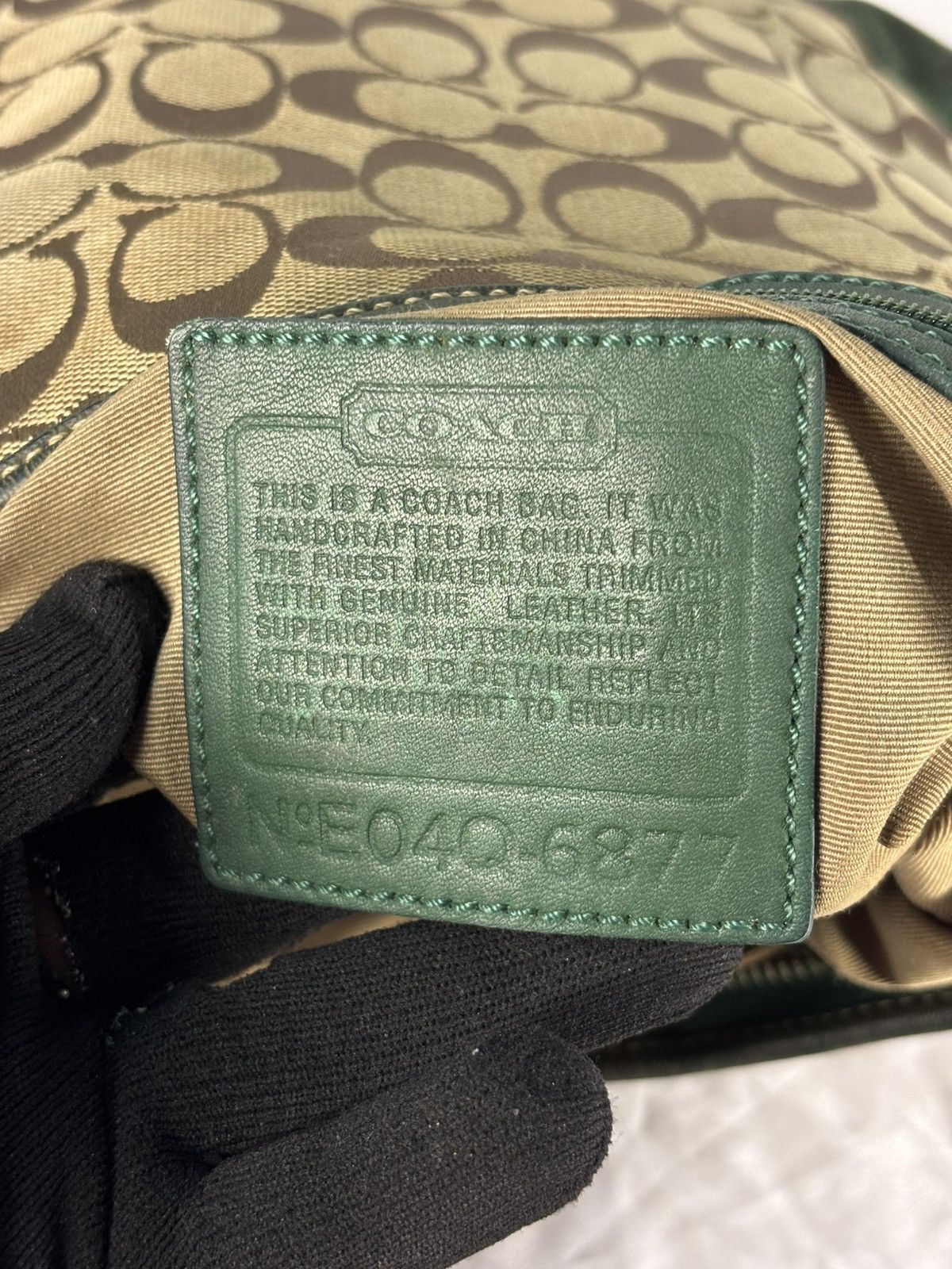 Coach (over used) Coach Green Suede Leather Sling Bag Size ONE SIZE - 12 Thumbnail