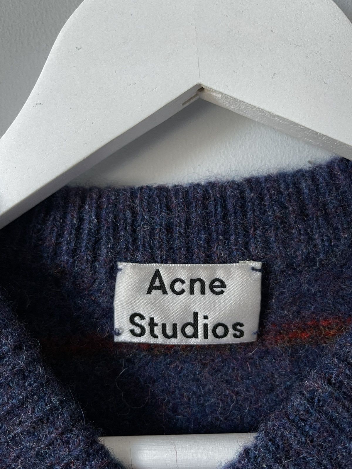 Acne Studios Acne Studios Kai S Striped 100% Wool Sweater Size US S / EU 44-46 / 1 - 5 Thumbnail