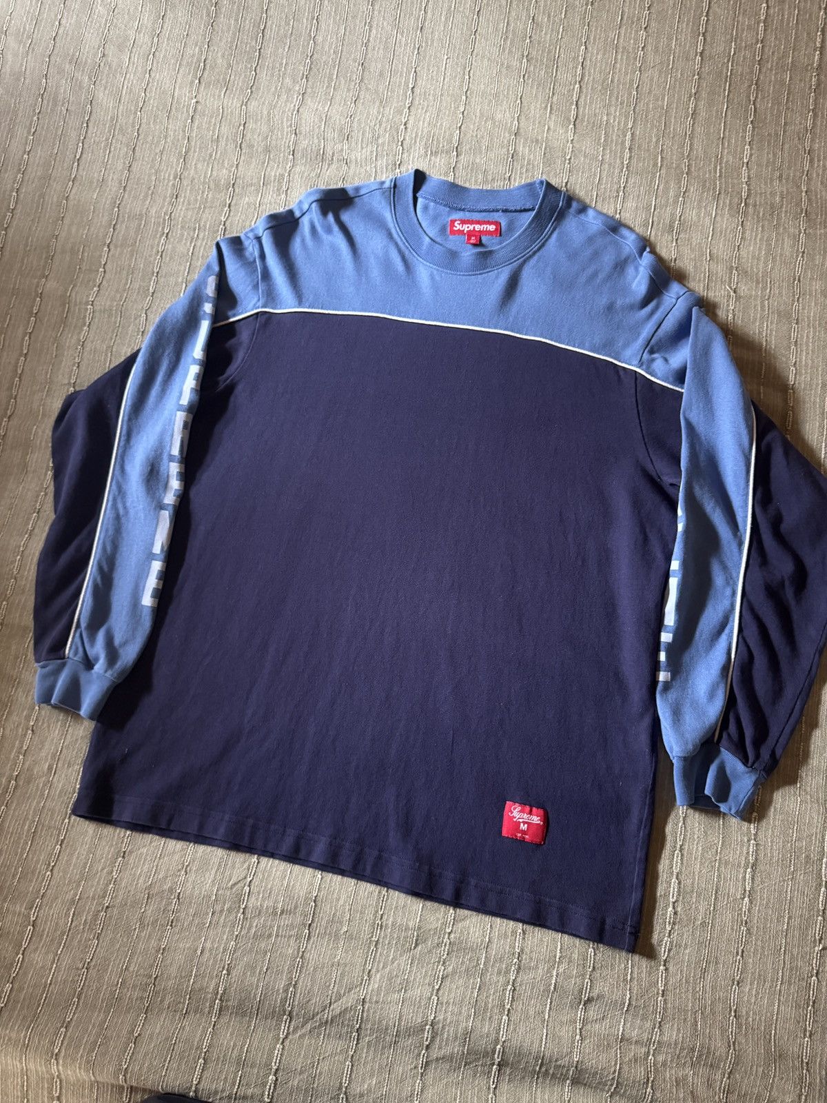 Supreme Supreme paneled piping Long-sleeve Top “Navy” Size US M / EU 48-50 / 2 - 3 Thumbnail