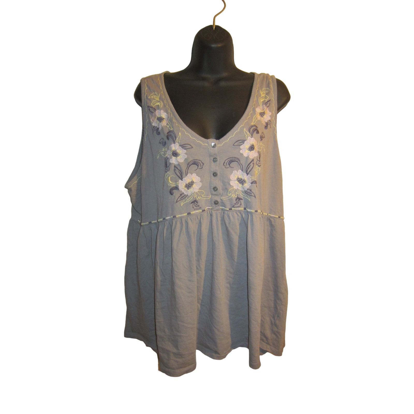 Other Boho Cottagecore Embroidered Sleeveless Babydoll Top Torrid Size 3XL / US 20-22 - 2 Thumbnail