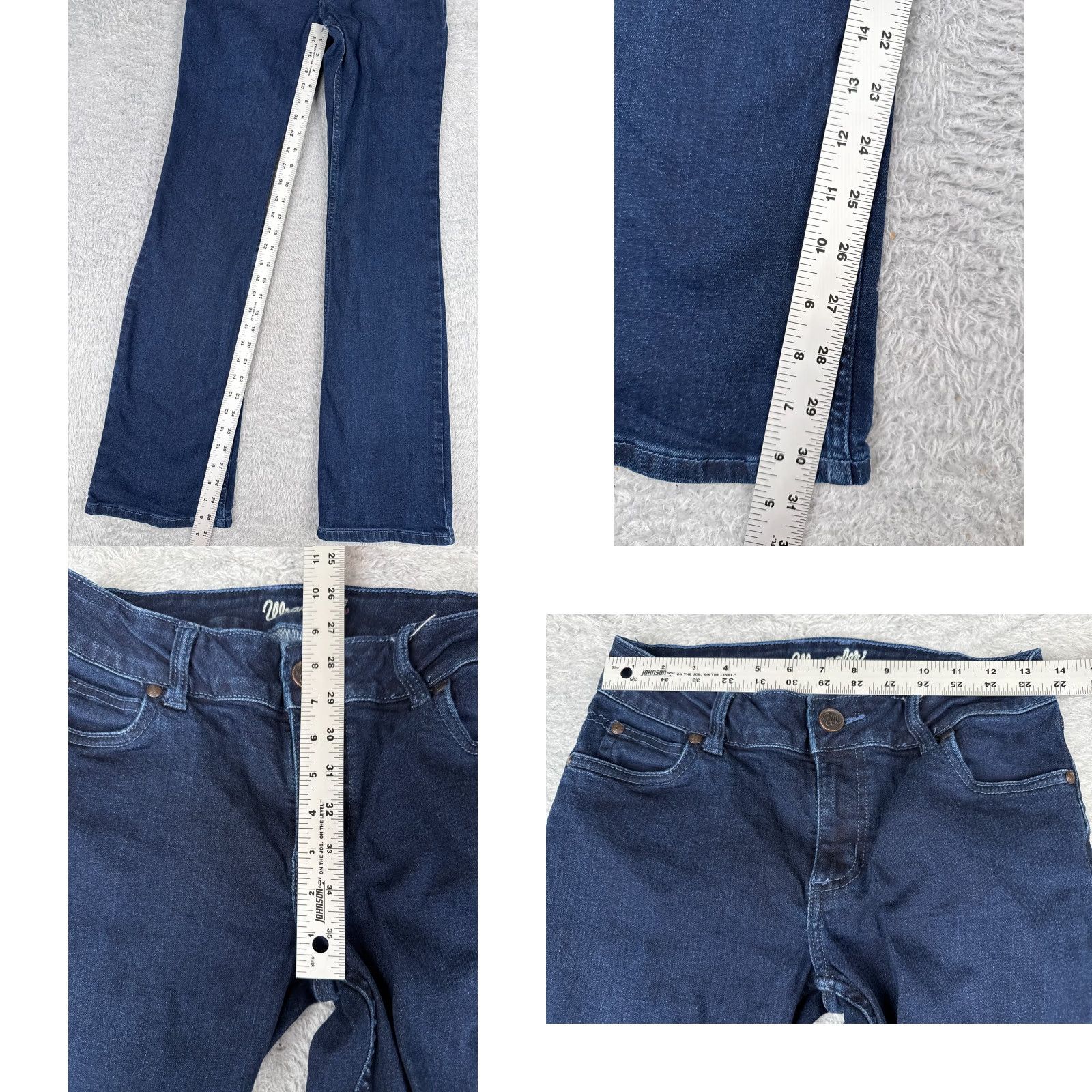 Wrangler Wrangler Jeans Juniors 5 Blue Denim Bootcut Distressed Cotton Western 28x31 Size 27" / US 4 / IT 40 - 8 Thumbnail