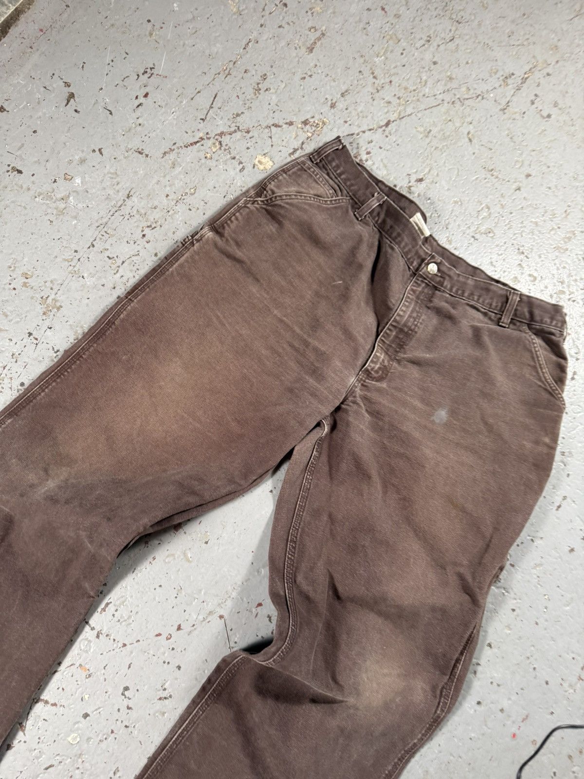 Carhartt Vintage Distressed Faded Mocha Brown Carhartt Carpenter Pant Size US 42 / EU 58 - 7 Thumbnail