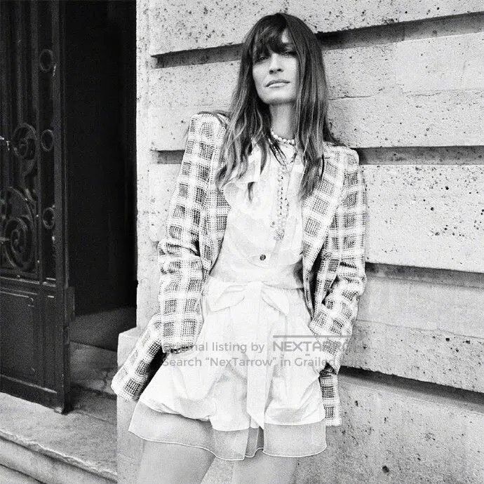 Chanel Chanel Black and white knitted plaid jacket Size XXS / US 00 / IT 34 - 9 Thumbnail
