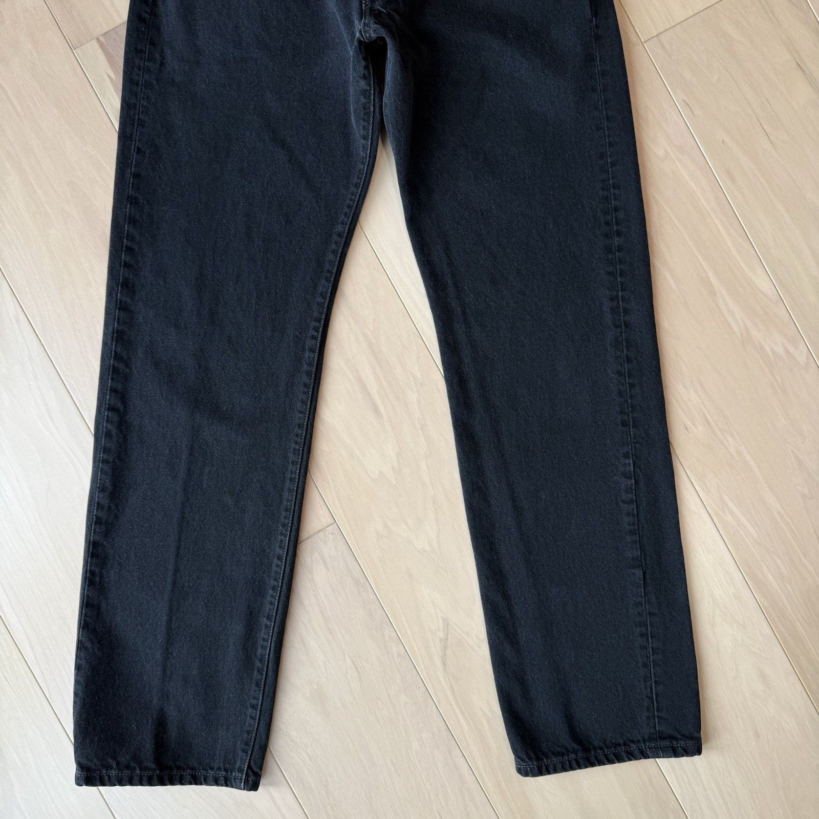 Levi's Vintage Levis 501 Jeans Black Denim Straight Leg Button Fly Size US 32 / EU 48 - 4 Thumbnail
