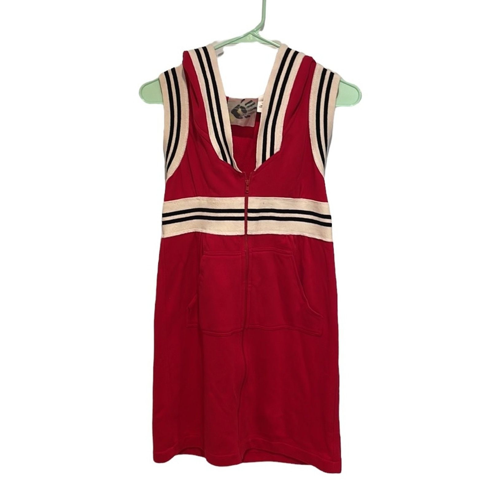 Norma Kamali Norma Kamala x Everlast red striped sleeveless zip dress S Size S / US 4 / IT 40 - 1 Thumbnail