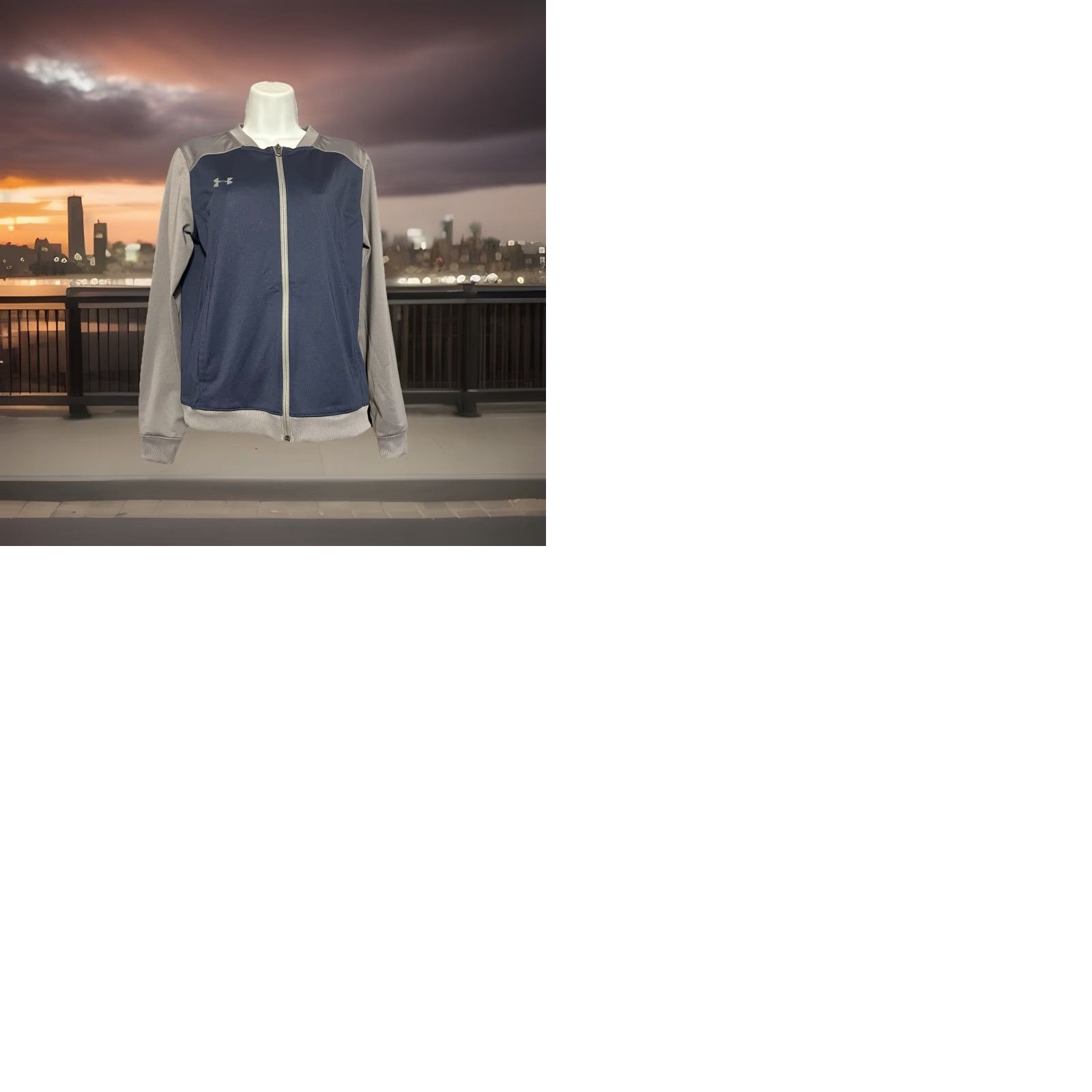 Under Armour Under Armour Challenger II Full Zip Track Jacket Women M Blue Gray Size M / US 6-8 / IT 42-44 - 12 Thumbnail