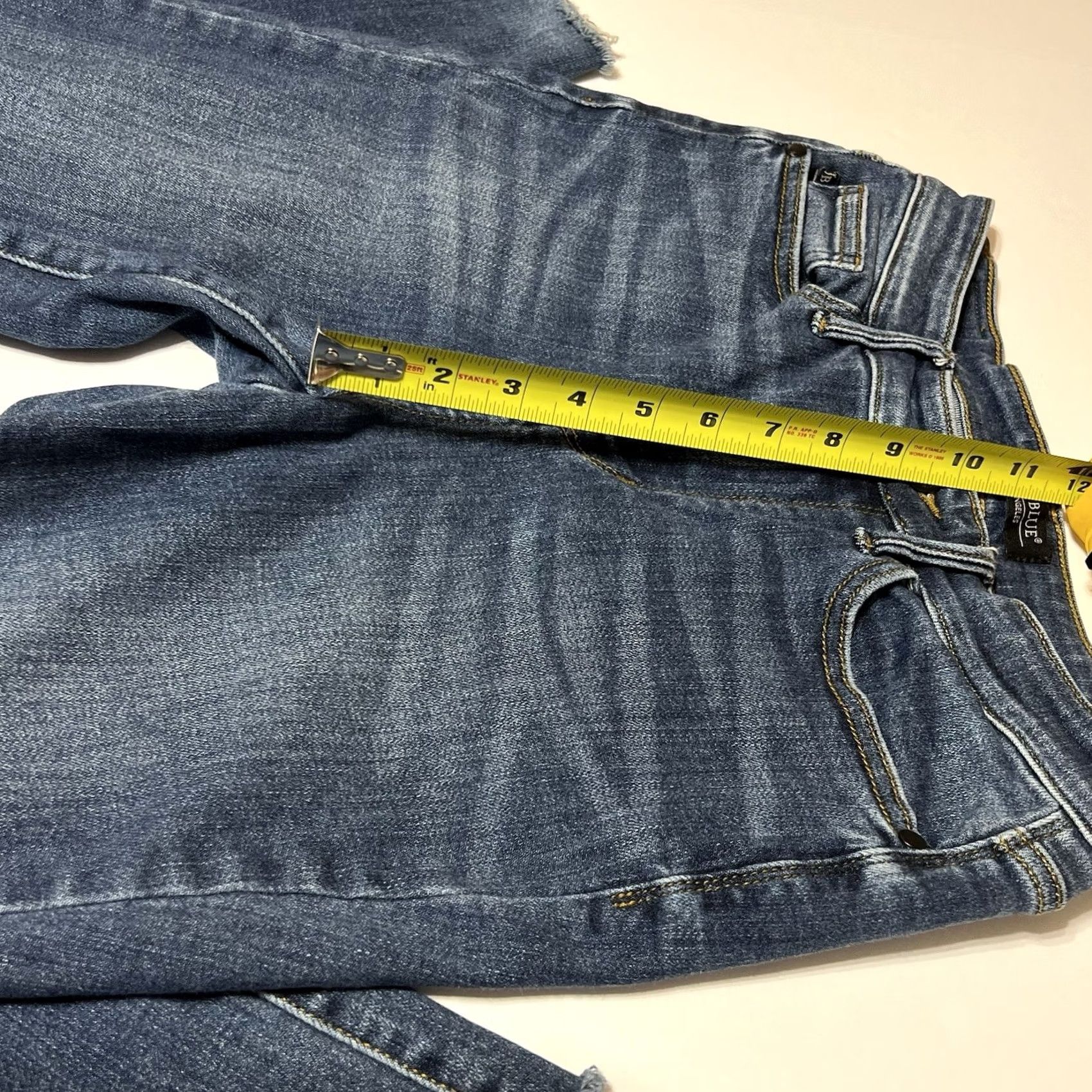 Vintage Judy Blue Jeans Womens Bootcut 28x30 Distressed Stretch Blue Size 28" / US 6 / IT 42 - 4 Thumbnail