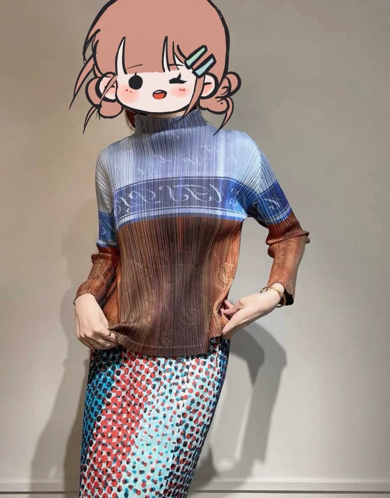 Issey Miyake Issey Miyake size:4 Blue-brown Meilun Minghong long-sleeve Size M / US 6-8 / IT 42-44 - 1 Thumbnail