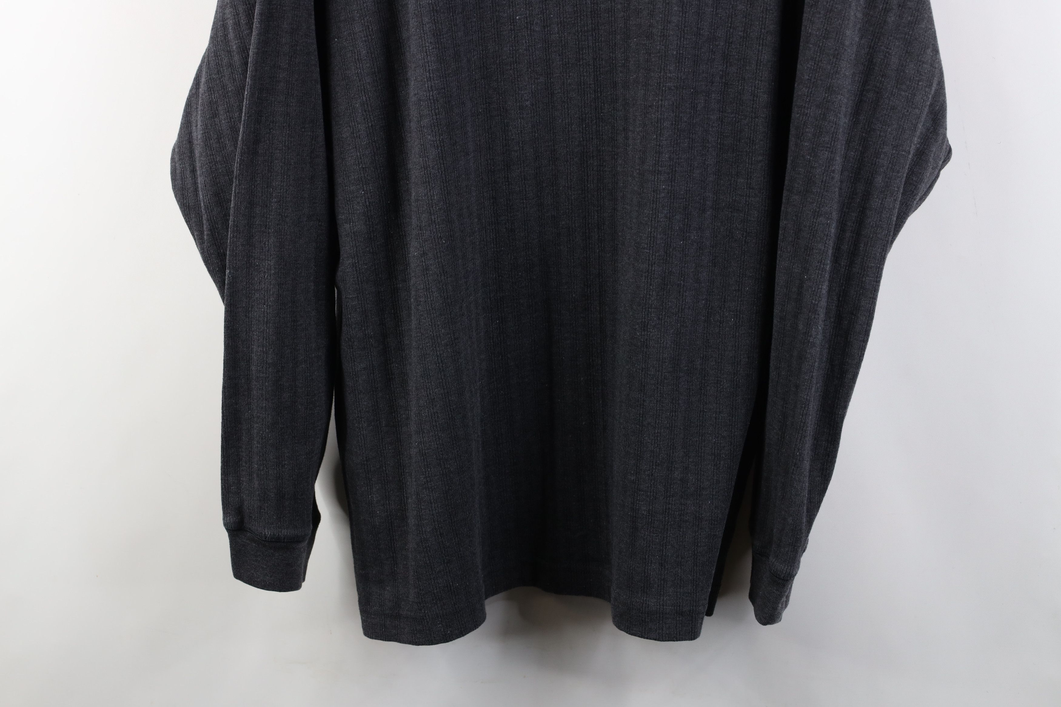 Vintage Vintage 90s Streetwear Knit Long Sleeve Henley T-Shirt Gray Size US XL / EU 56 / 4 - 3 Thumbnail
