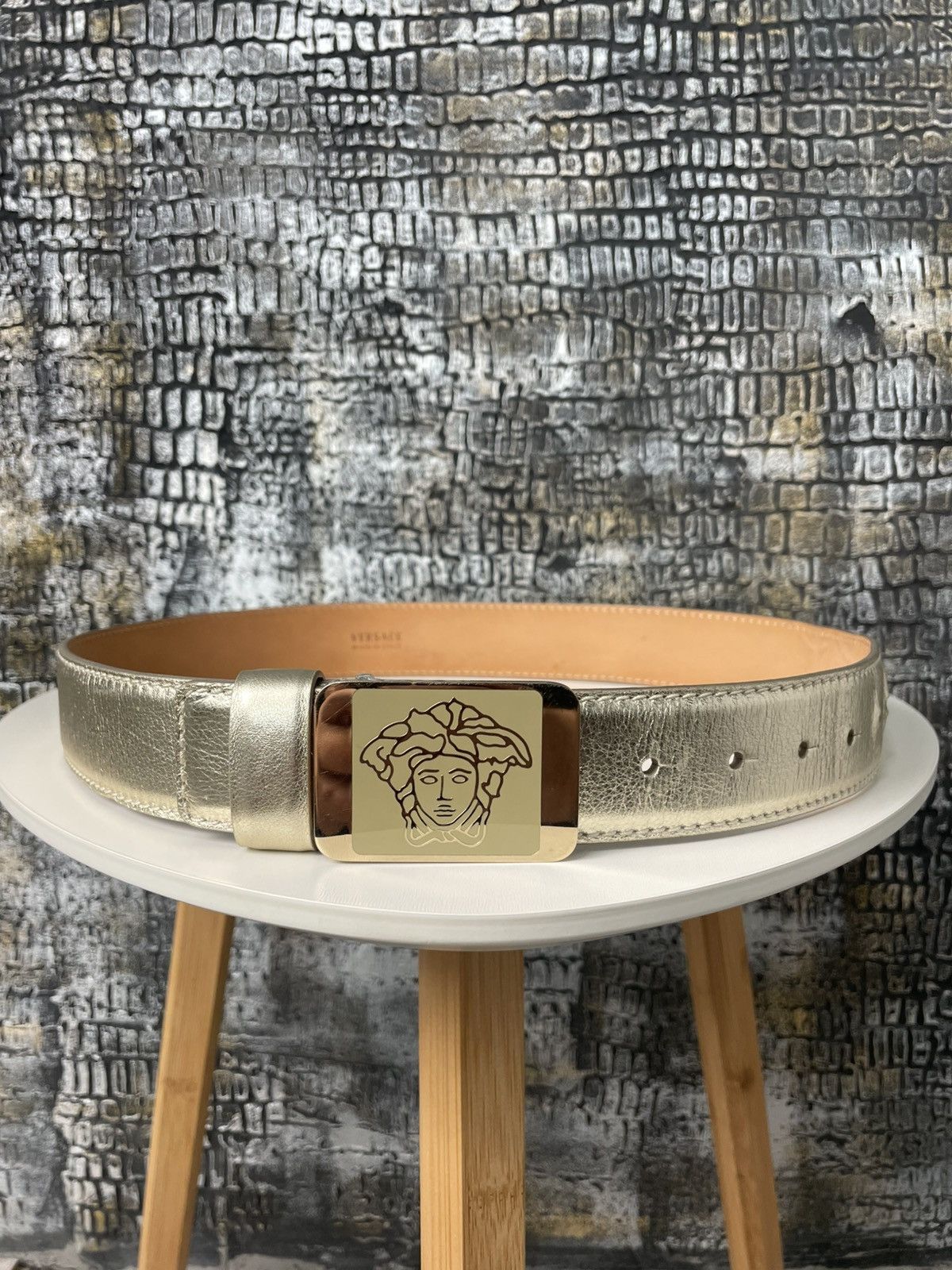Versace Versace Medusa Buckle Leather Belt Size ONE SIZE - 3 Thumbnail