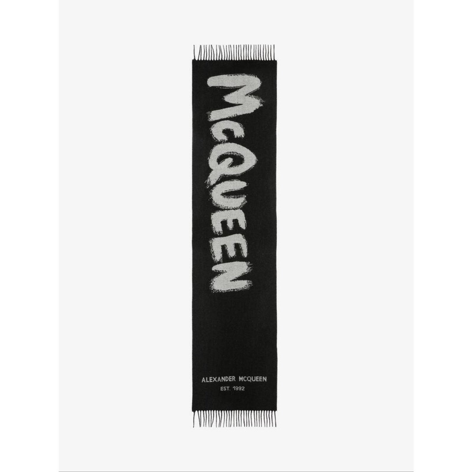 Alexander McQueen Alexander McQueen Oversize McQueen Graffiti Scarf Wool COA Size ONE SIZE - 1 Thumbnail