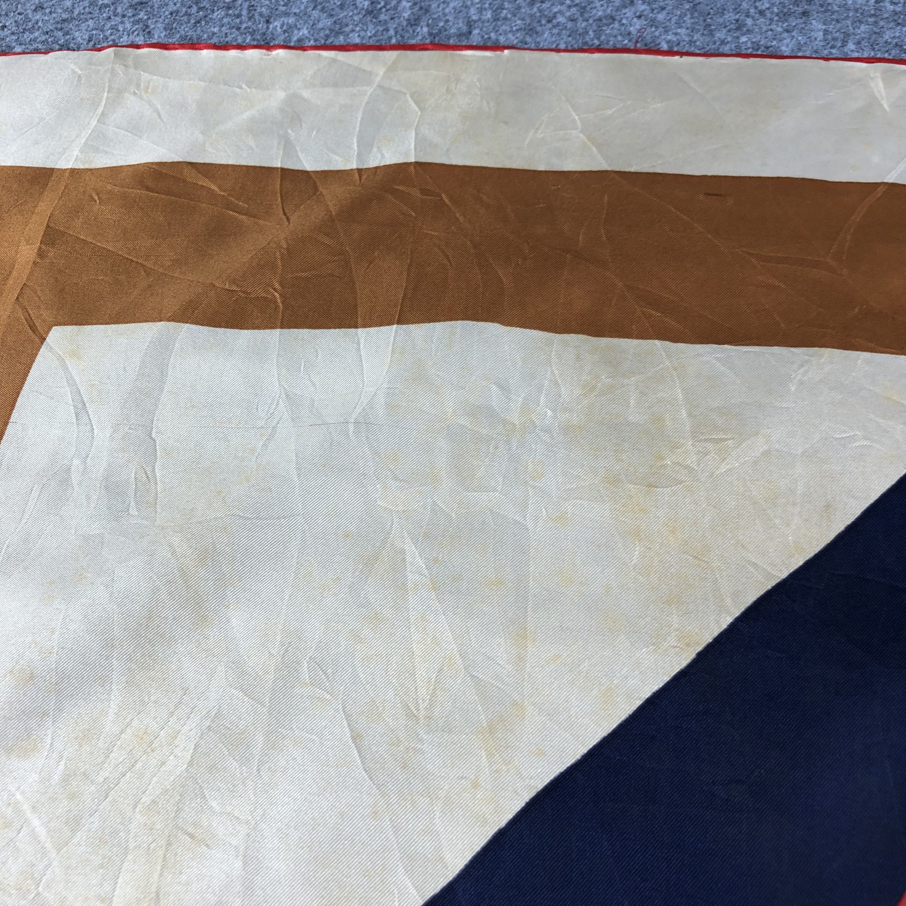 Vintage Vintage Abstract Hand Rolled Silk Scarf M882 Size ONE SIZE - 7 Thumbnail