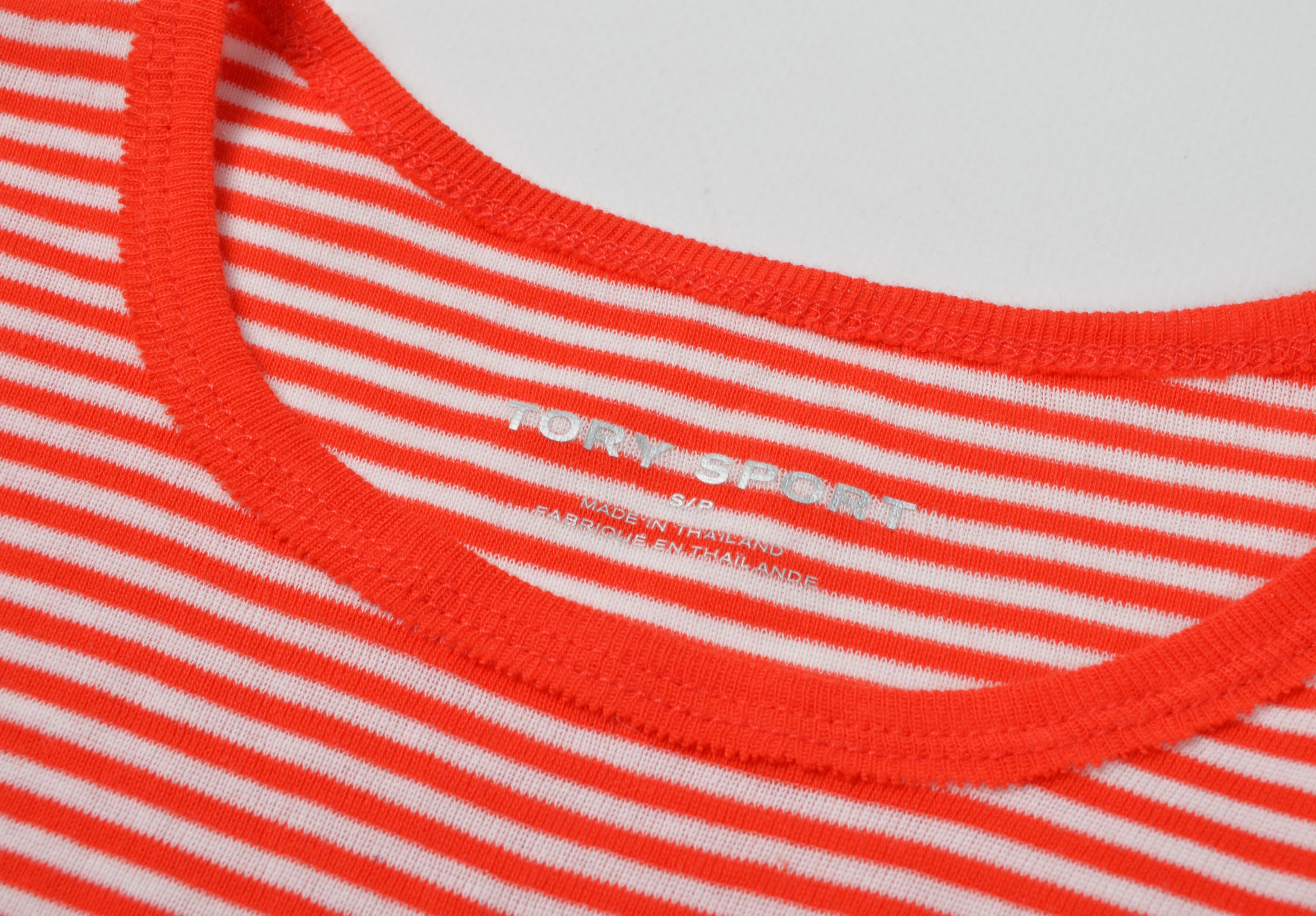 Designer × Tory Burch Tory Burch Red Striped Long Sleeve Logo Slim Fit Top Size S / US 4 / IT 40 - 8 Thumbnail