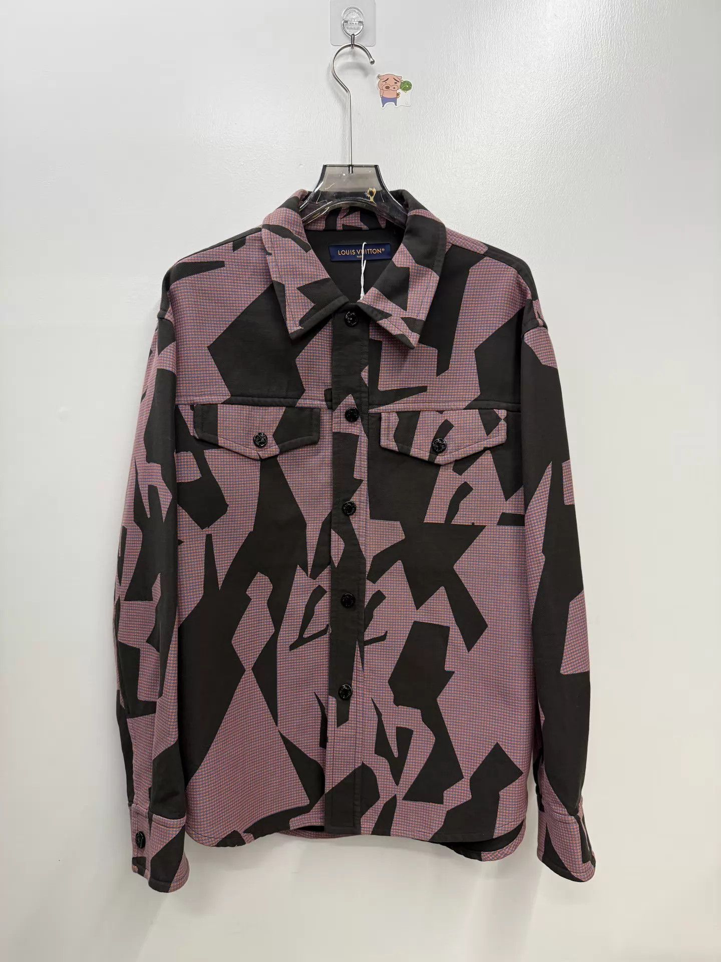 Louis Vuitton LV Geometric Pattern Pink-Brown Mocha Jacket L Size US L / EU 52-54 / 3 - 1 Thumbnail