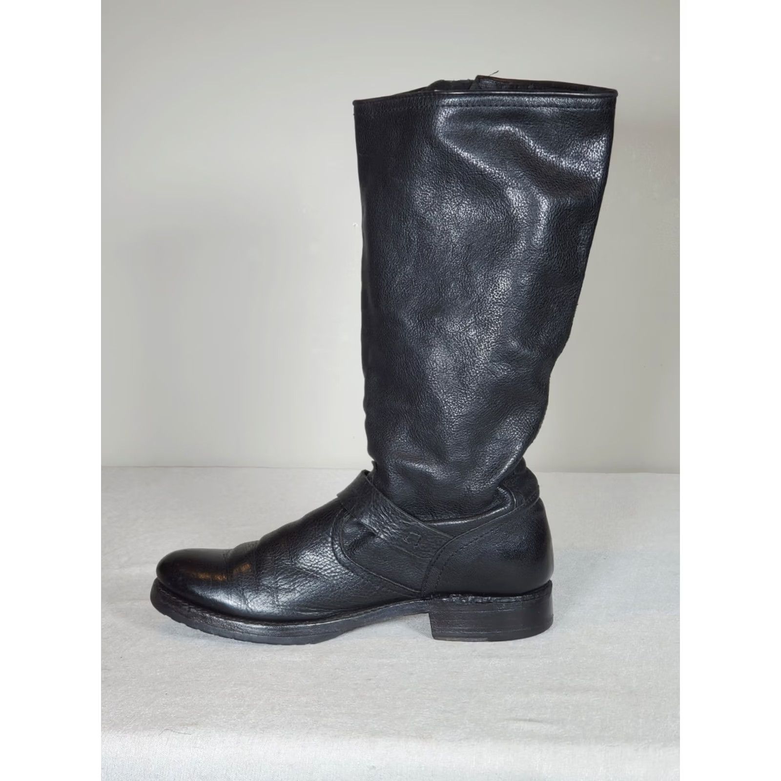 Frye FRYE Veronica Slouch Boots Black Leather 77605 Double Buckle Women’s US 9.5 B Boots Size US 10 / IT 40 - 3 Thumbnail