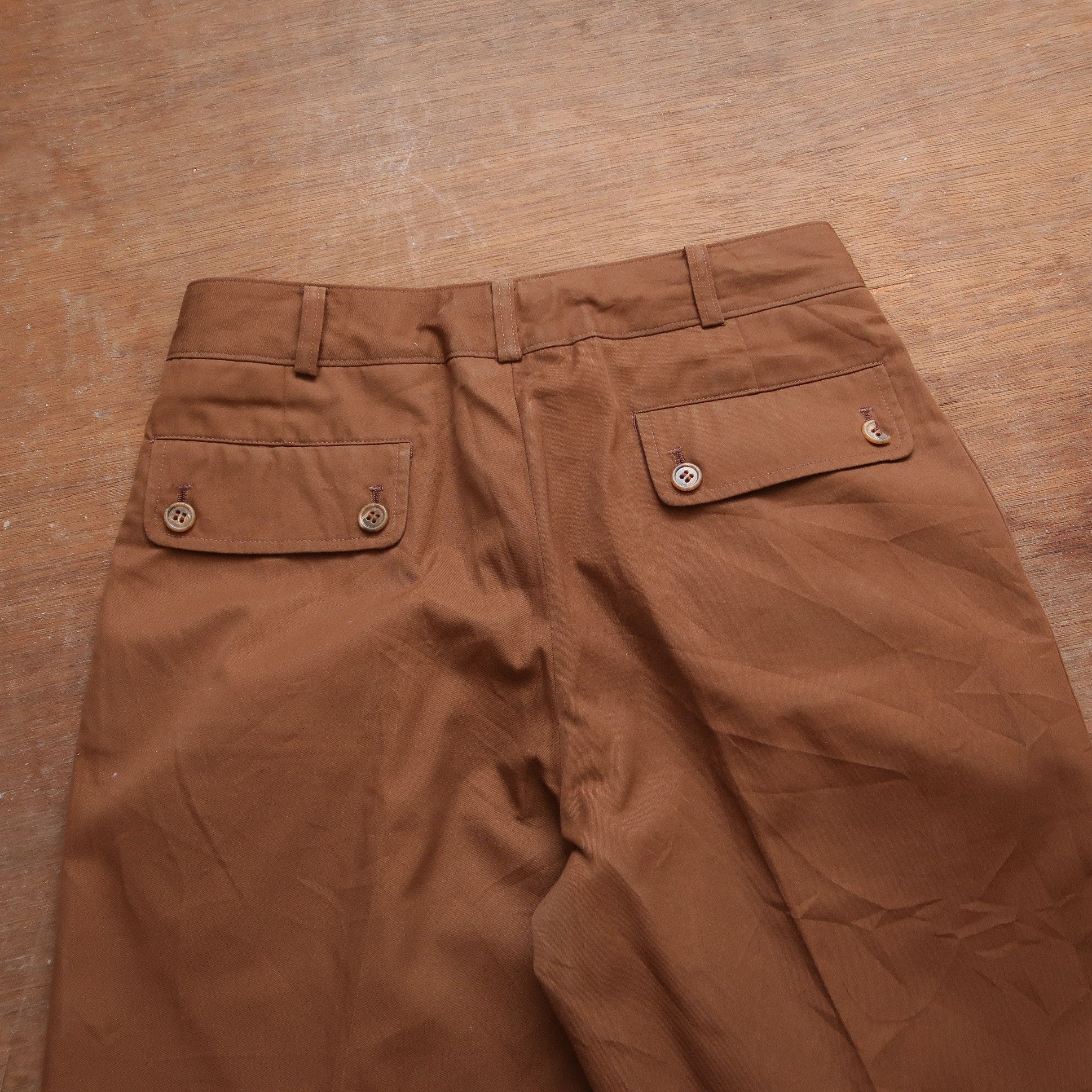 Yves Saint Laurent Vintage 90s Yves Saint Laurent Brown Label Pleated Baggy Size US 29 - 9 Thumbnail