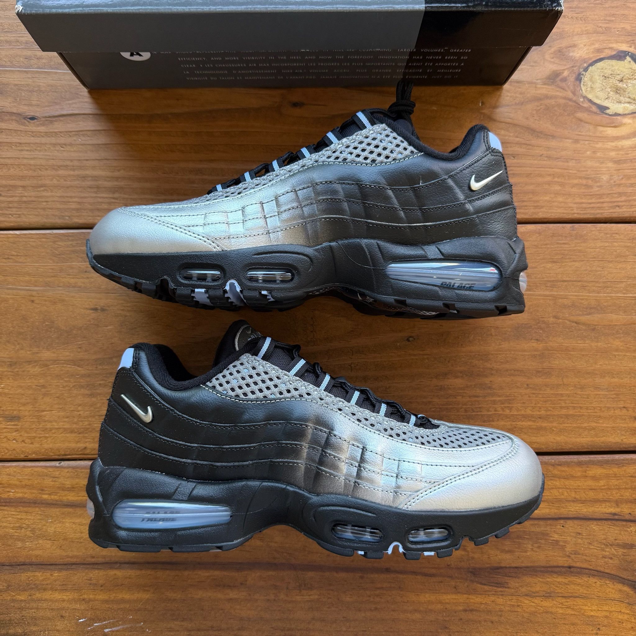 Palace Palace x Nike Air Max 95 'Big Bubble - Metallic Silver' Size US 10.5 / EU 43-44 - 2 Thumbnail