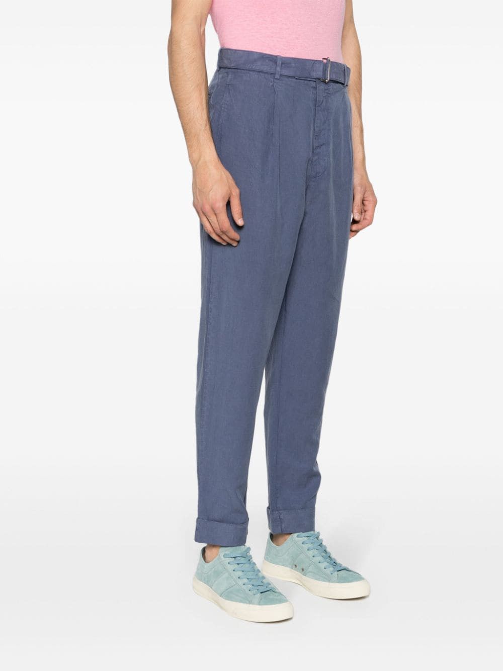 Officine Generale Officine Generale Men's Hugo Pleated Trousers Size US 32 / EU 48 - 2 Thumbnail