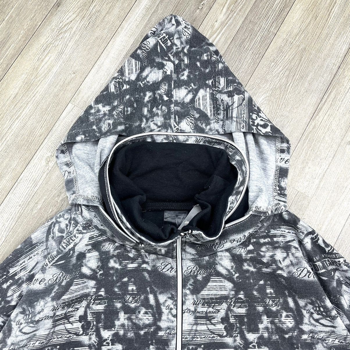 Affliction × If Six Was Nine × Japanese Brand Japanese Brand Full Print Grunge Poem Skull Lgb Zip Hoodie Size US XL / EU 56 / 4 - 4 Thumbnail