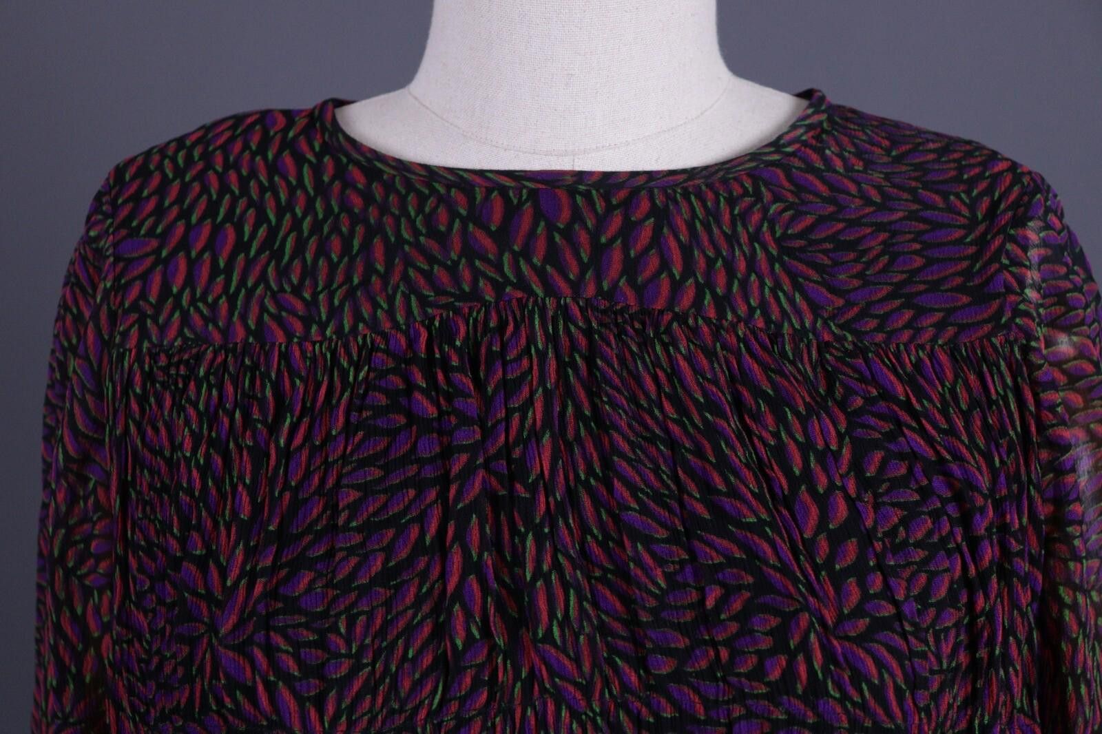 Wilkes Bashford BA&SH Multicolor Floral Relaxed Mesh Dress Size 0 / XS Size XS / US 0-2 / IT 36-38 - 4 Thumbnail