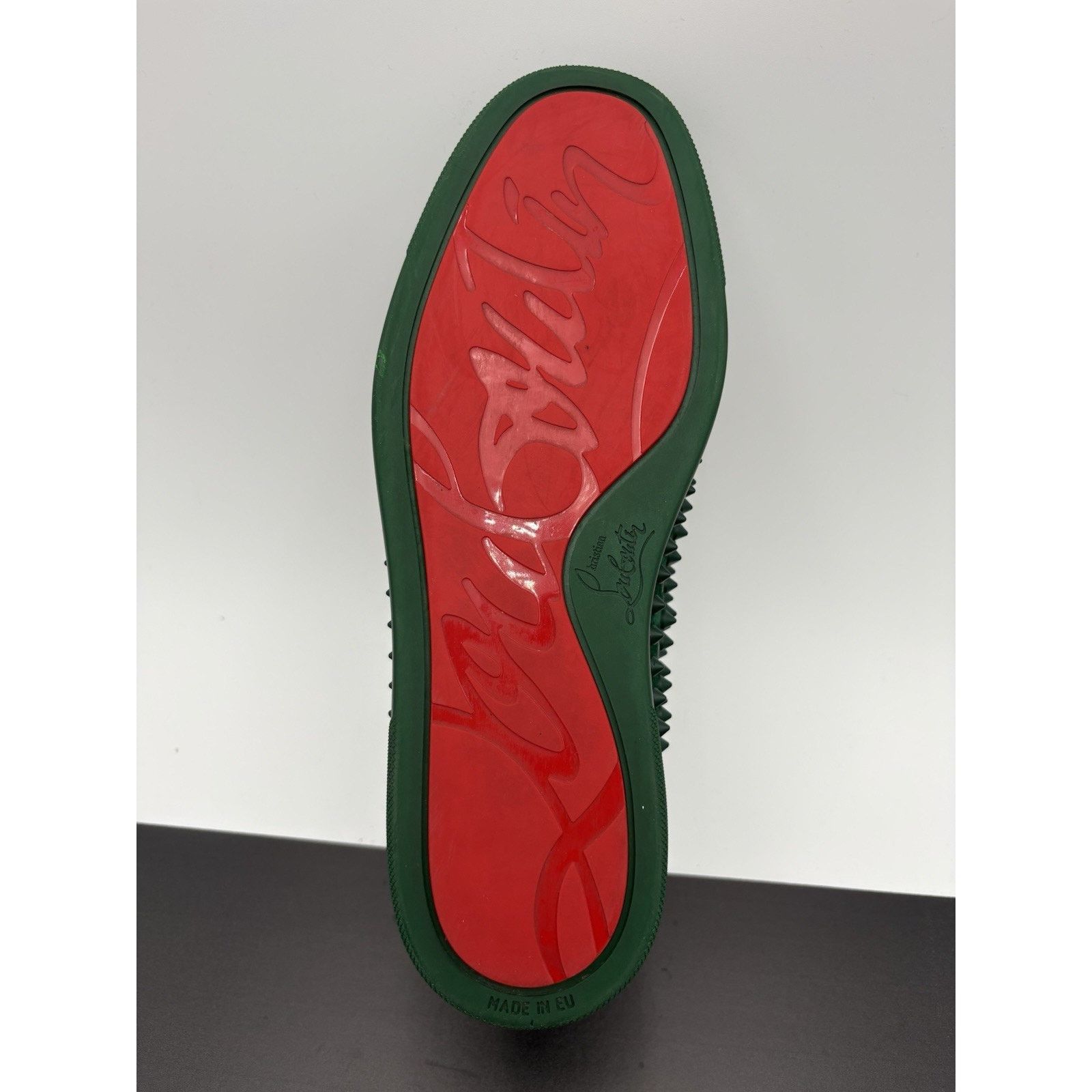 Christian Louboutin Spikes ' Green ' EXCELLENT CONDITION!
