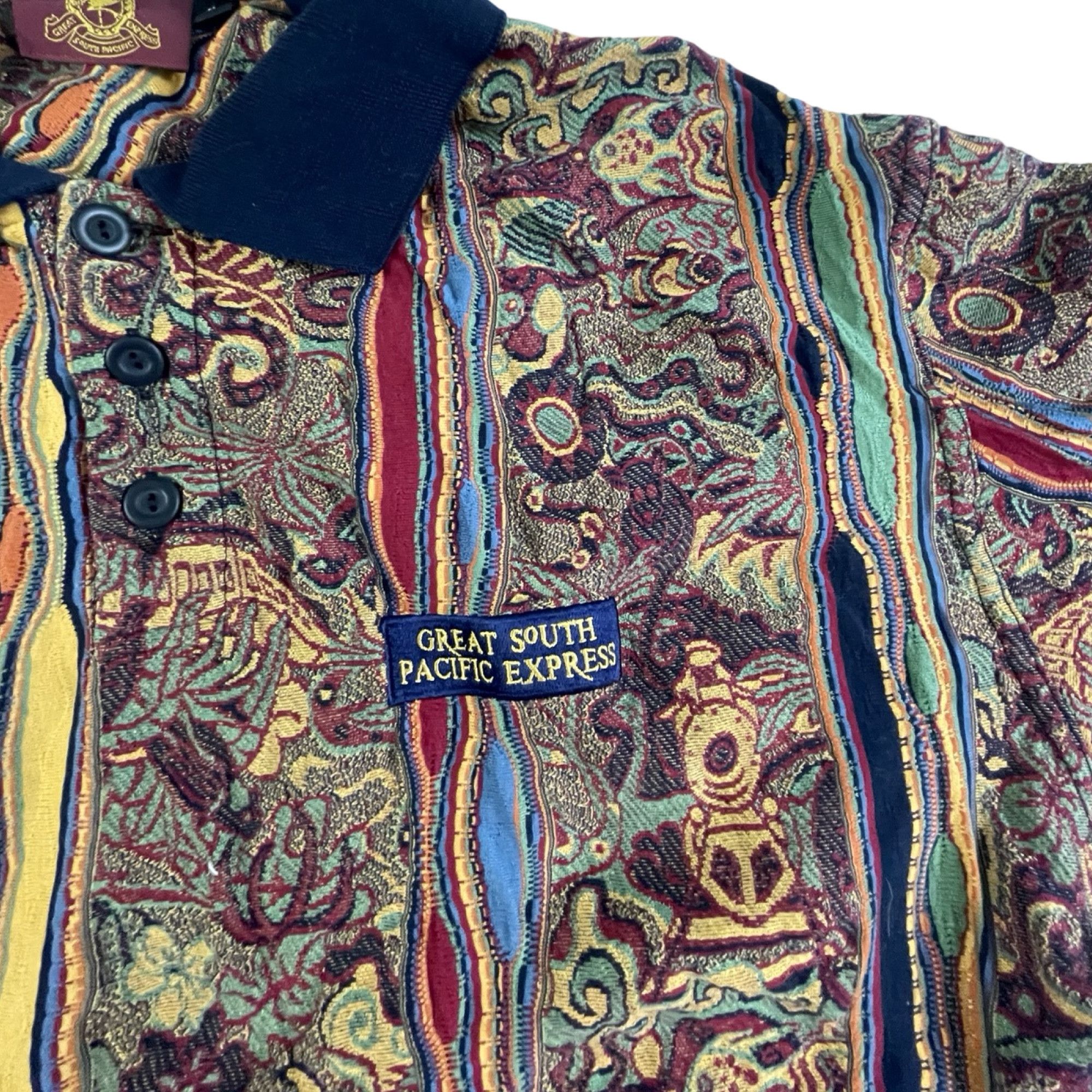 Coogi × Vintage Vintage Coogi Australia Wild Print Polo Mens Large Size US L / EU 52-54 / 3 - 2 Thumbnail