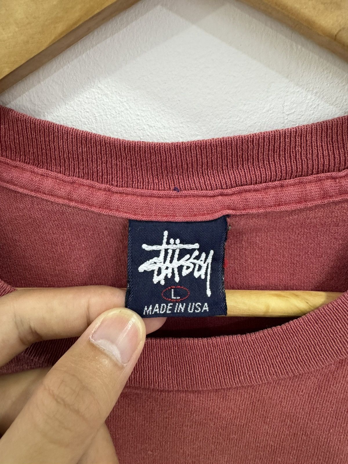 Stussy × Vintage VINTAGE 90s DISTRESSED STUSSY DRAGON SHIRT Size US L / EU 52-54 / 3 - 7 Thumbnail