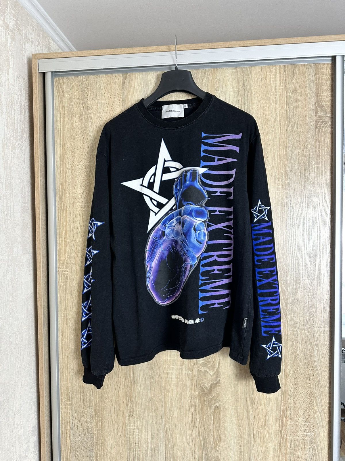 Japanese Brand 🔥 Made Extreme x Balck Air T Shirt Long Sleeve Art Printed Size US XL / EU 56 / 4 - 1 Thumbnail