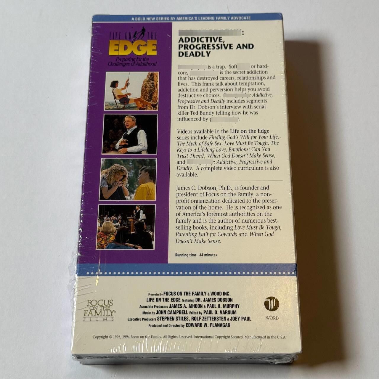 Other Addictive, Progressive, and Deadly VHS 1993 SEALED RARE Size ONE SIZE - 3 Thumbnail