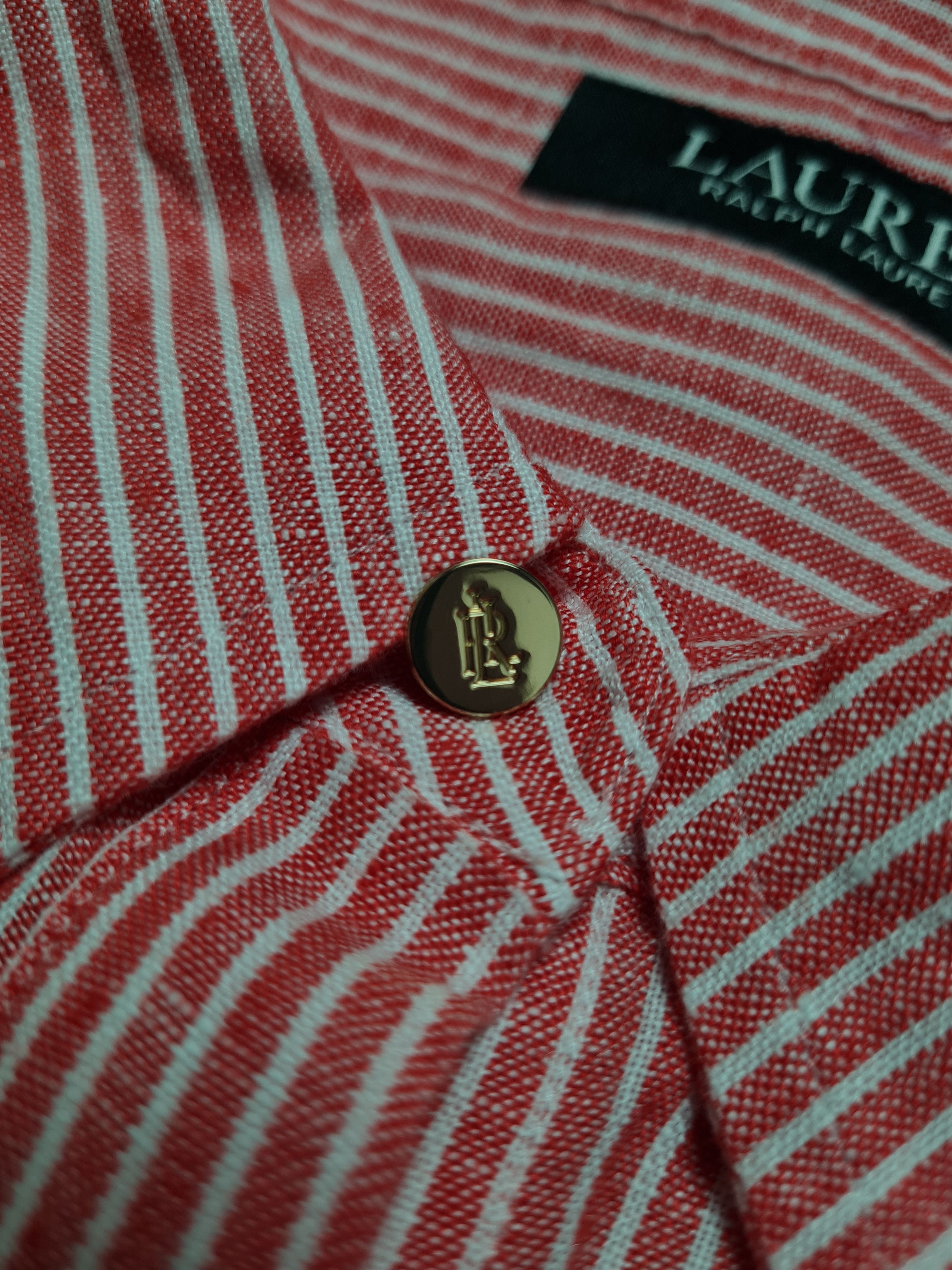 Ralph Lauren Lauren Ralph Lauren pink White Black Label Striped Linen Top Size XL / US 12-14 / IT 48-50 - 14 Thumbnail