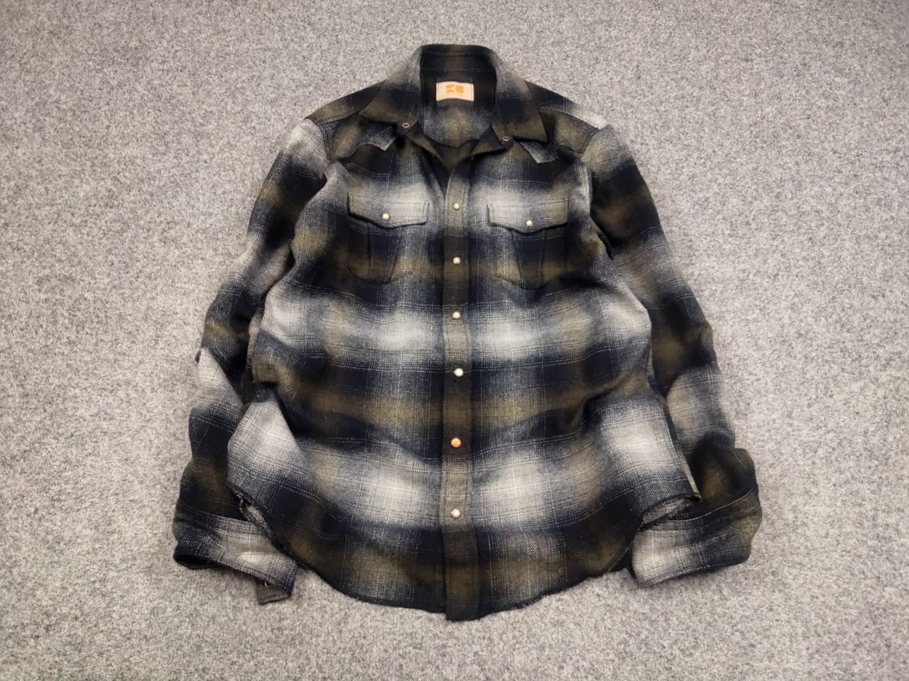 Hugo Boss Boss Orange Overshirt Flannel Checkered Wool Blend Shirt Size US XL / EU 56 / 4 - 2 Thumbnail