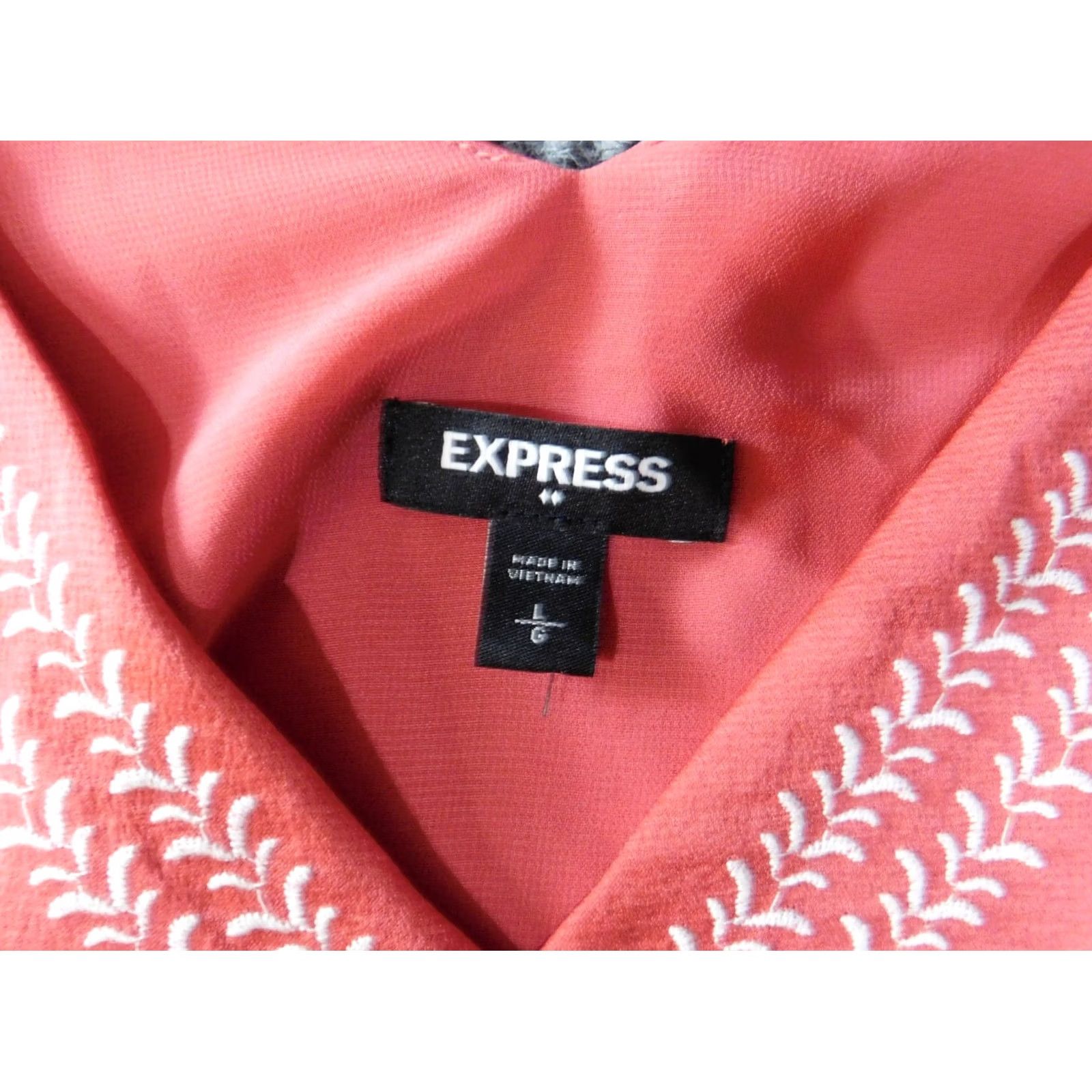 Express Express Womens Blouse L Sleeveless Pink Floral Lined Spaghetti Strap Pullover V-Neck Polyester Regular Modern Basic Shirt Womens Size L / US 10 / IT 46 - 6 Thumbnail