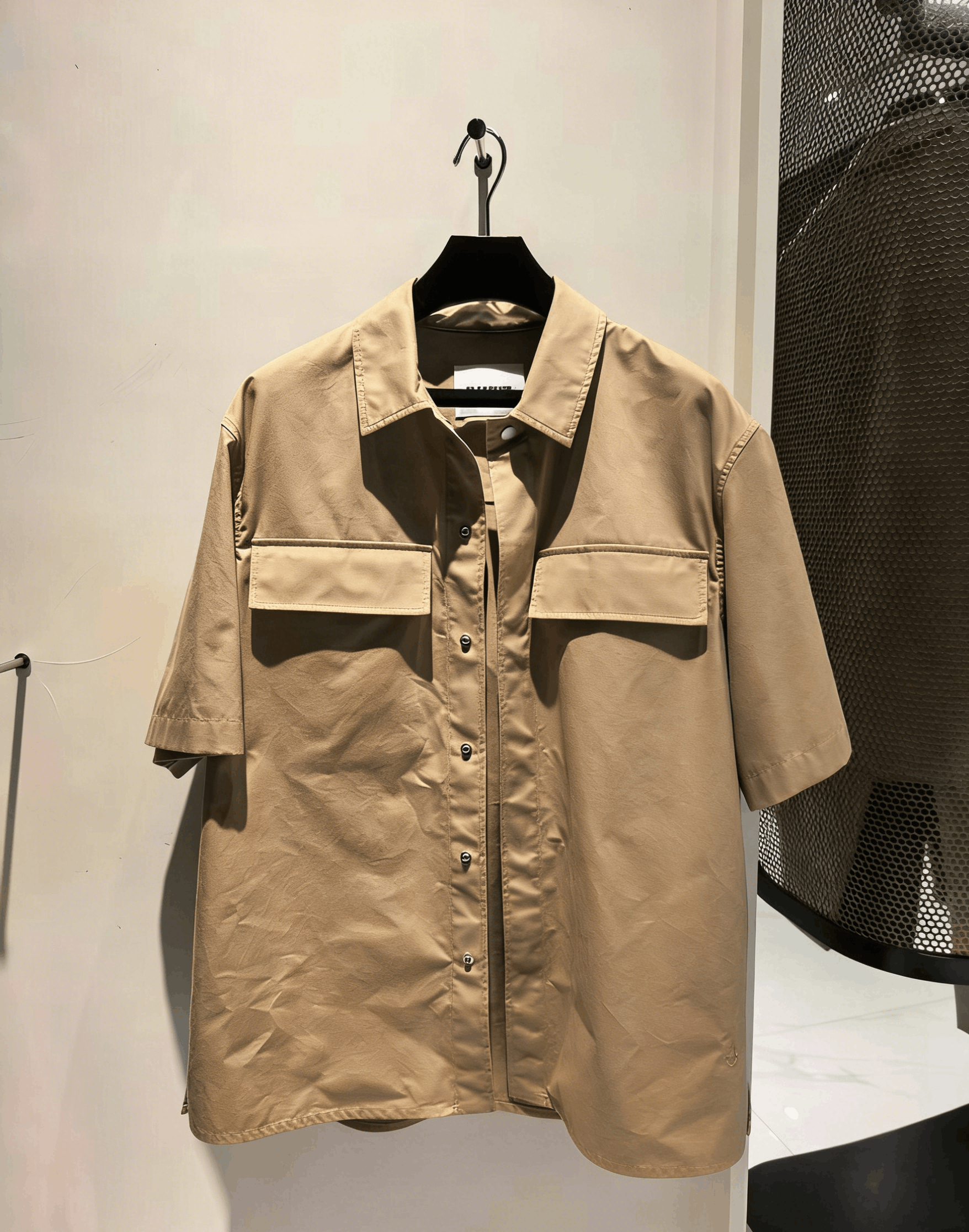 Jil Sander NIB Short Sleeve Shirt - Beige, 48,Jil Sander Size US M / EU 48-50 / 2 - 1 Thumbnail