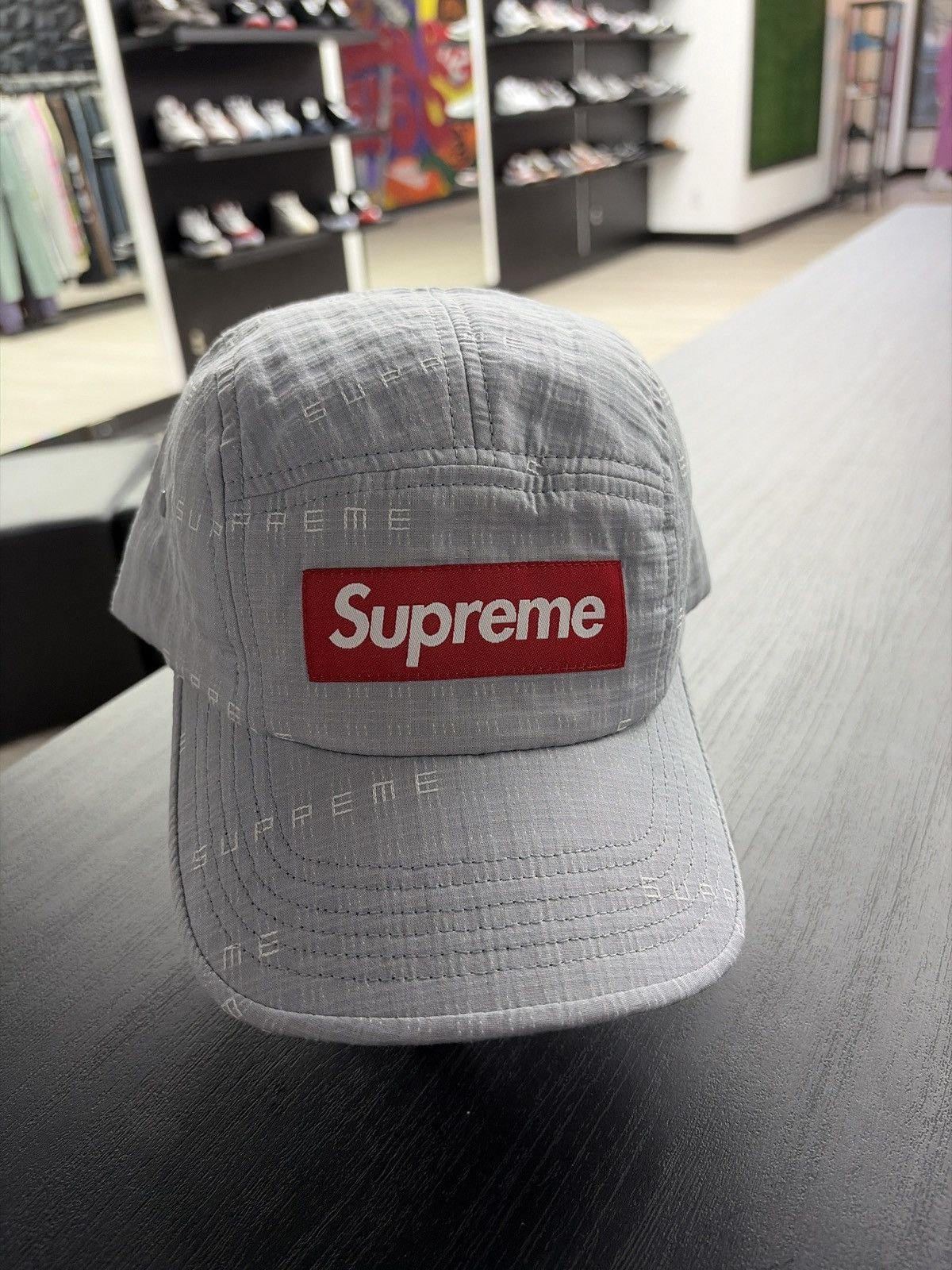 Supreme Supreme 5 Panel Hat Grey Red Box Logo Size ONE SIZE - 5 Thumbnail